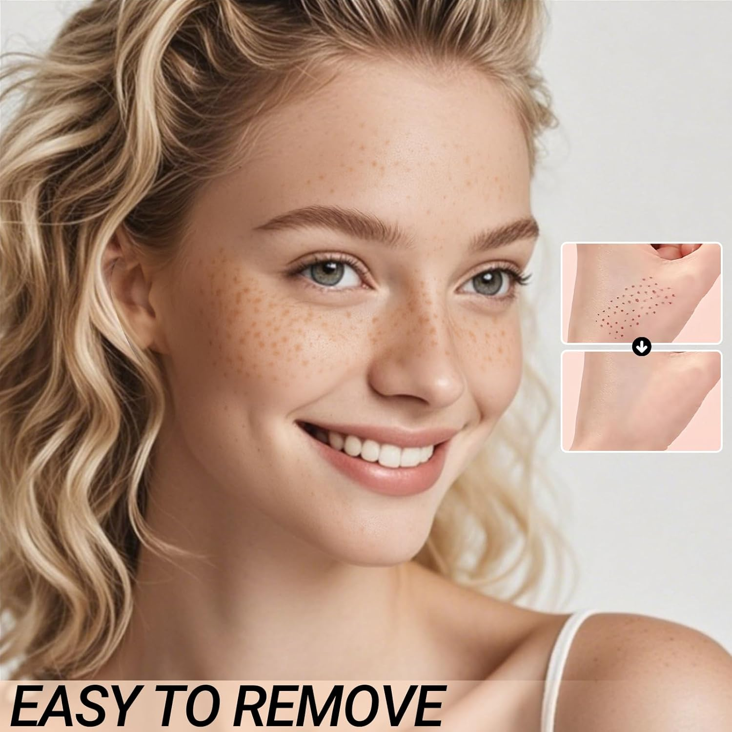 Erinde Natural Faux Freckle Stamp, Waterproof Freckle Pen Makeup, Long Lasting Natural Fake Freckles Stamp, Lifelike Magic Freckles Pen for Face, Sweatproof Matte Beauty Makeup for Women, #01 - 03 image number 4