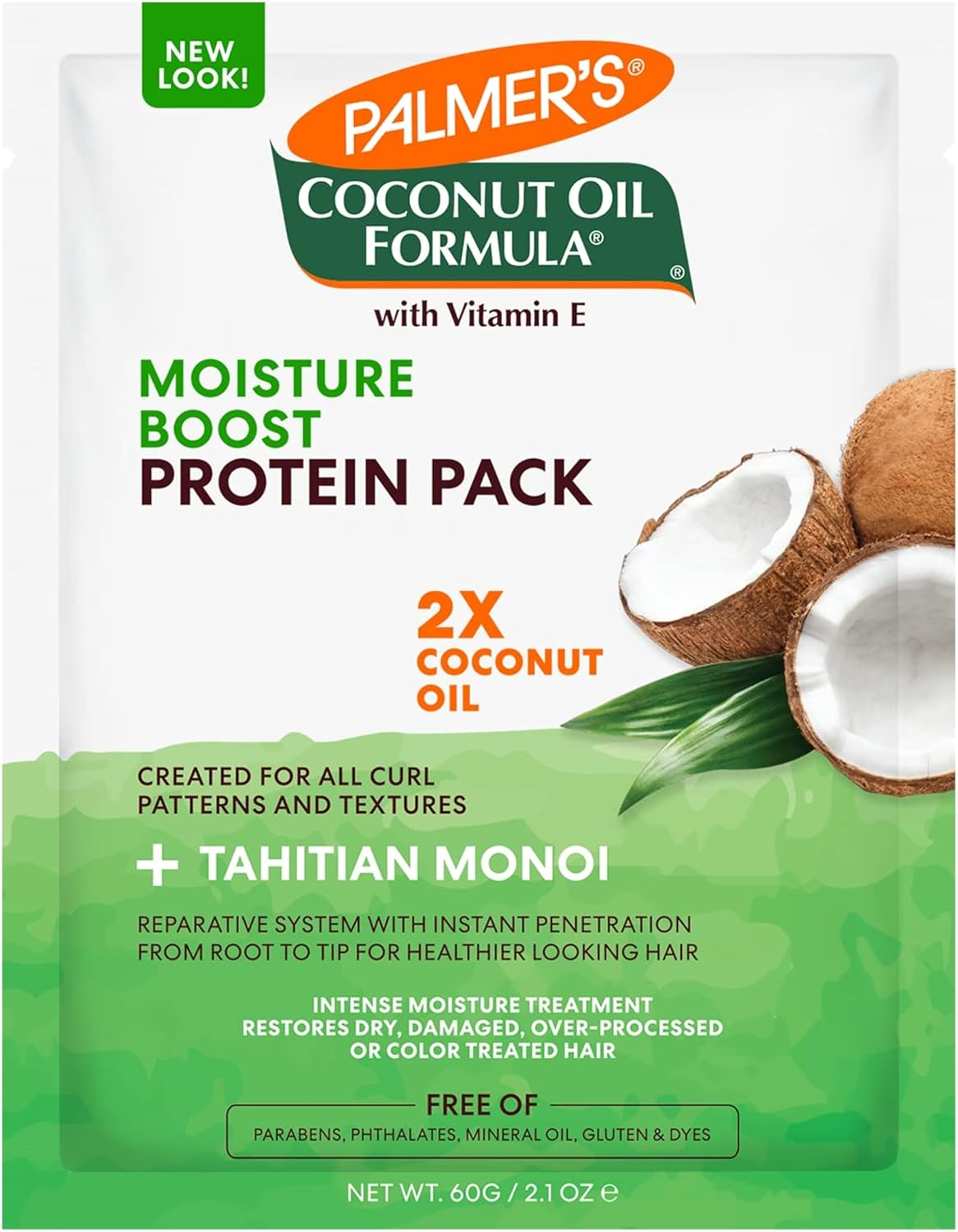 Palmer'S Palmers Coconut Oil Formula Deep Conditioning Protein Pack, 2.1 Oz (Pack of 4) image number 4