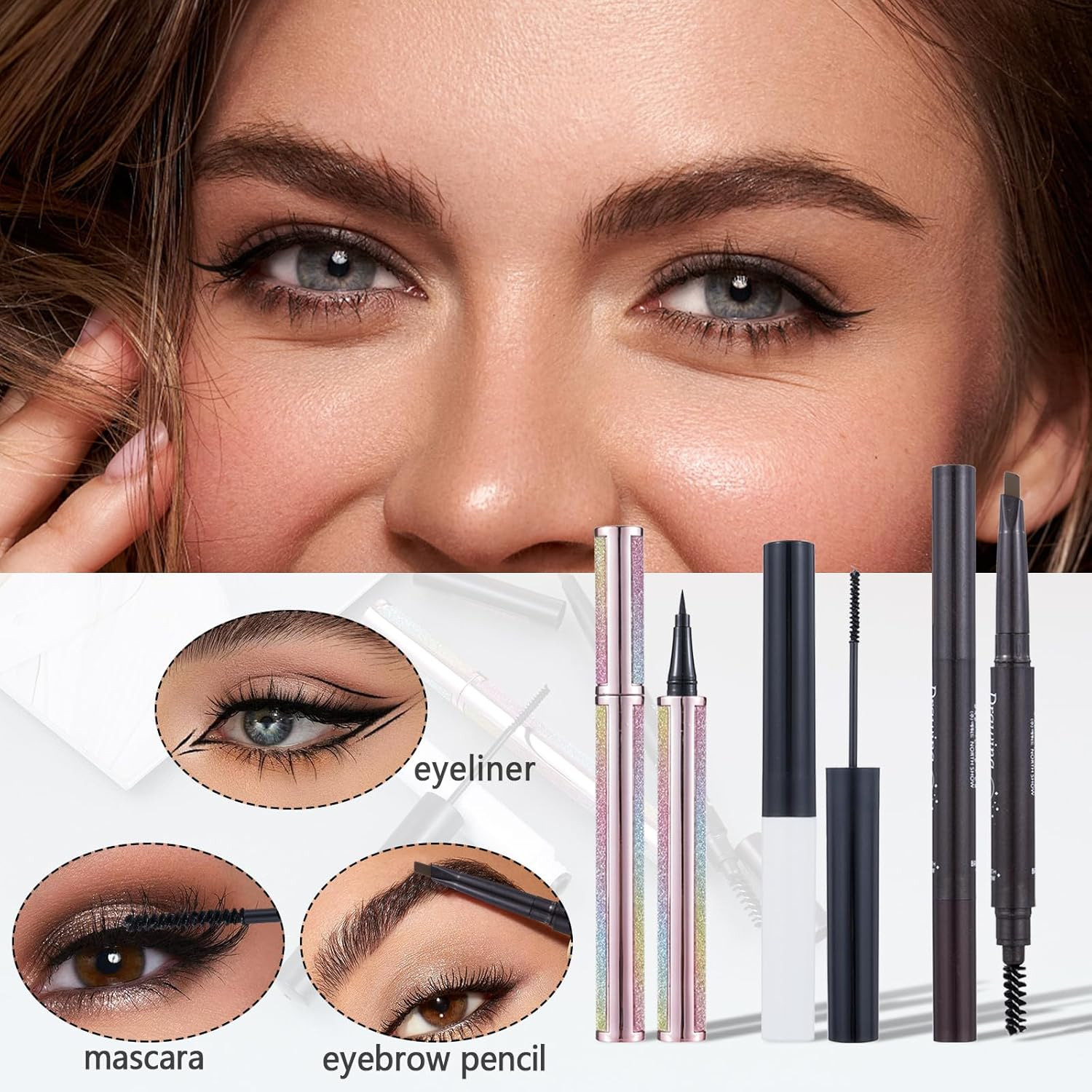 Makeup Kits for Girls Teens, Makeup Kit for Women Full Kit, Make up Set for Women with Eyeshadow Palette, Brushes, Mascara, Eyeliner, Lip Gloss, Eyebrow Pencil