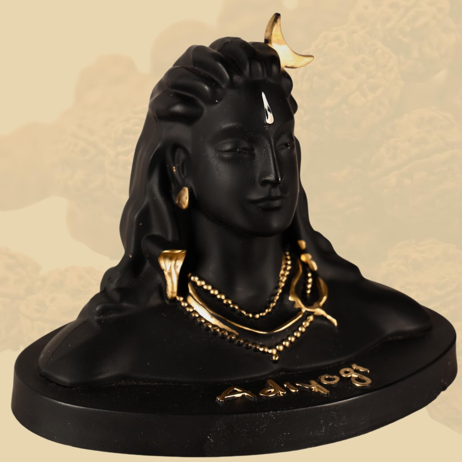 Vedic Charya Lord Adiyogi Shiva Statue 5 Inch Resin Handmade &ndash; Dhyana Mudra Mahadev Idol Car Dashboard, Home & Office Desk, Shivratri Pooja Decorative Murti Black - Black image number 6