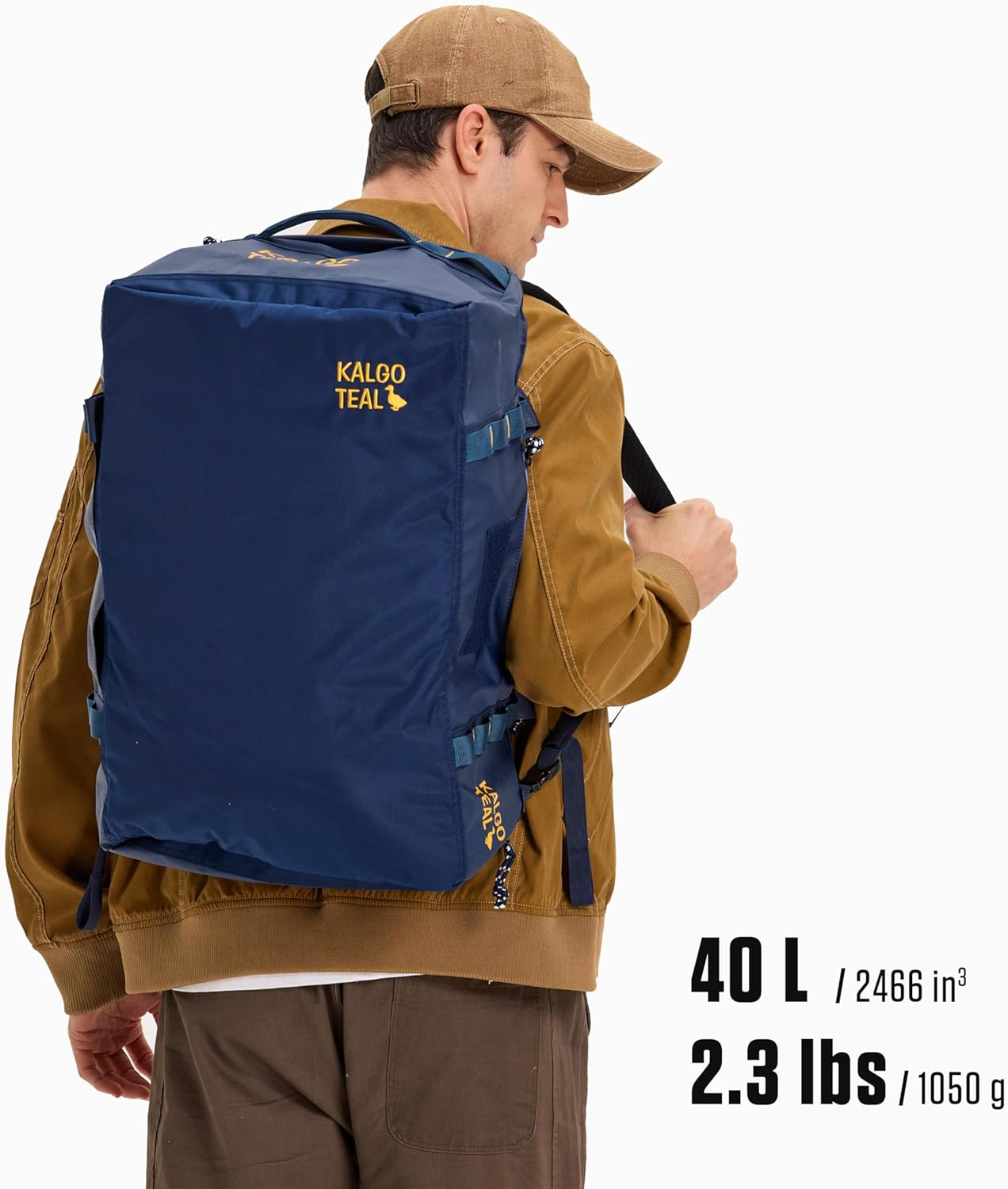 Utility Duffle Bag 40L, Convertible Backpack for Travel, Gym & Commute, Water Repellent image number 4