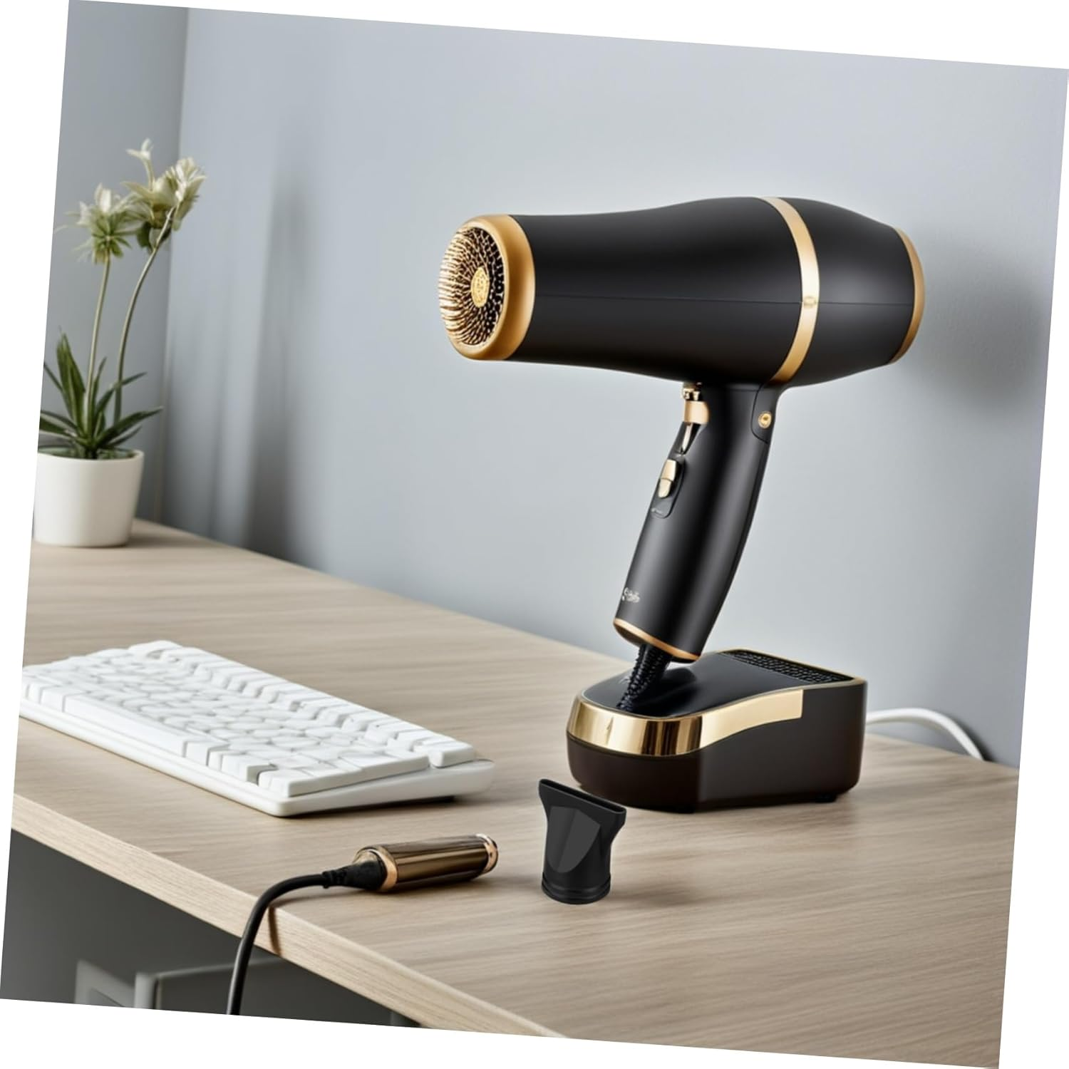 Ipetboom 15Pcs Blow Dryer Nozzle Heat Resistant Black Plastic Hair Dryer Attachments for Professional Styling Includes Diffuser and Concentrator Compatible With image number 6