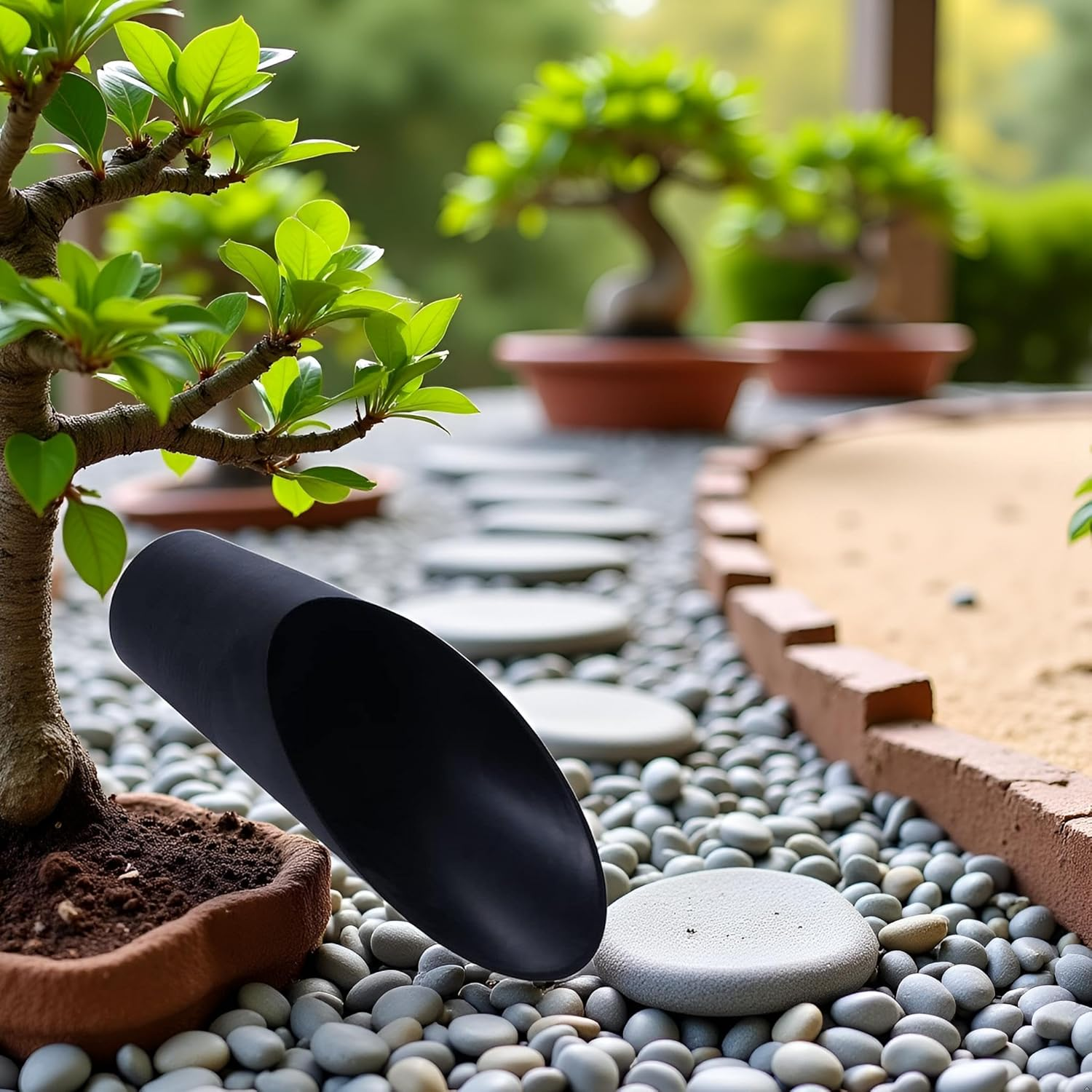Black Bonsai Soil Scoops- Potting Scoopers Bucket Shovel- Potting Scoopers Bucket Soil Scoop Shovelplastic Garden Soil Scoops -Bonsai, Potting, Cultivation, Weeding,Planting image number 2