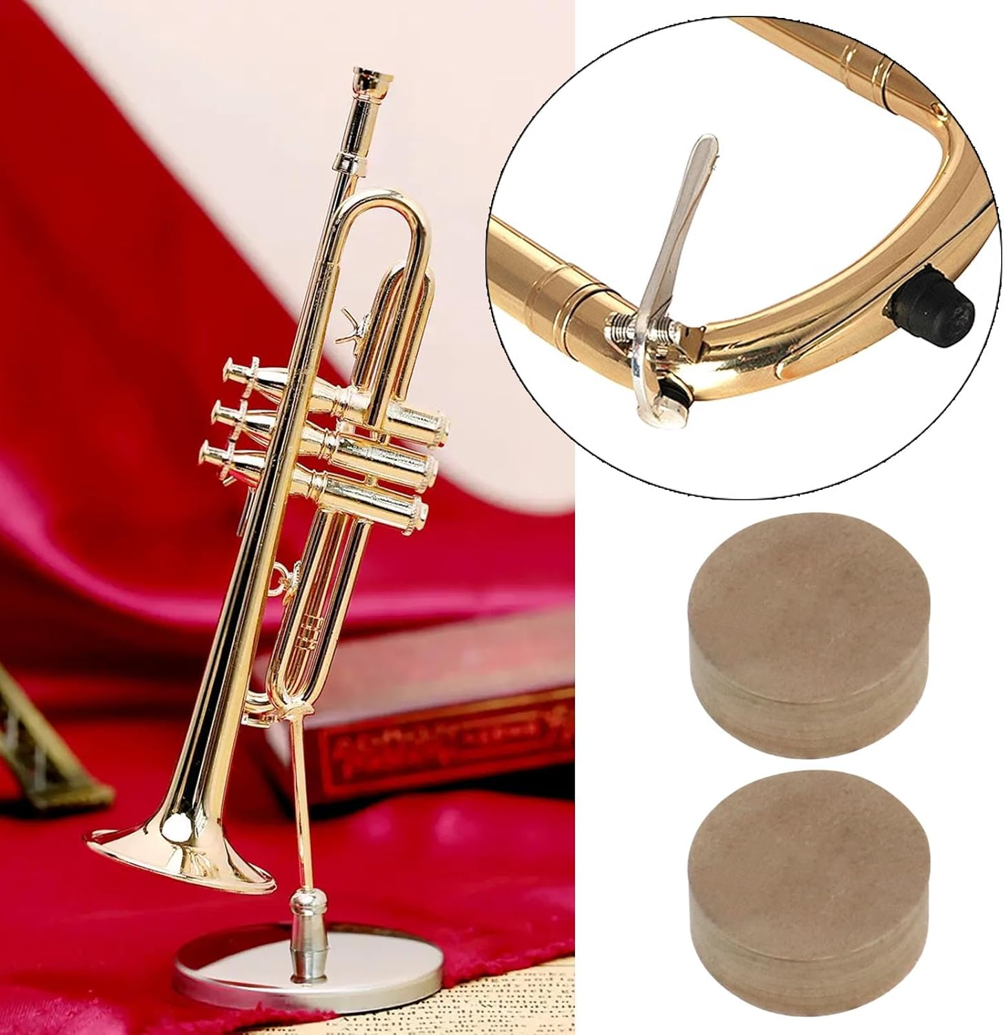 28Pcs Trumpet Repair Kit Brass Instrument Maintenance Parts Trumpet Valve Spring Felt Washers Cork Pad Piston for Bb Trumpet/Cornet/Bb Pocket Trumpet image number 3