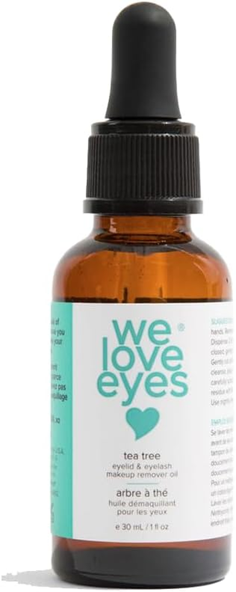 We Love Eyes - 100% All Natural Tea Tree Makeup Remover Oil - Effortlessly Remove Waterproof Makeup and Eyeliner - Made with Australian Tea Tree - Cruelty Free - Vegan image number 3