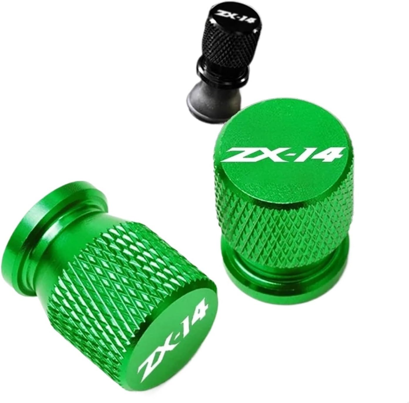 Ninja ZX14 ZX 14 14R ZX-14 ZX-14R 2006-2015 2014 Accessories Motorcycle Wheel Tire Valve Air Port Stem Caps Cover(Blue) - Black image number 3