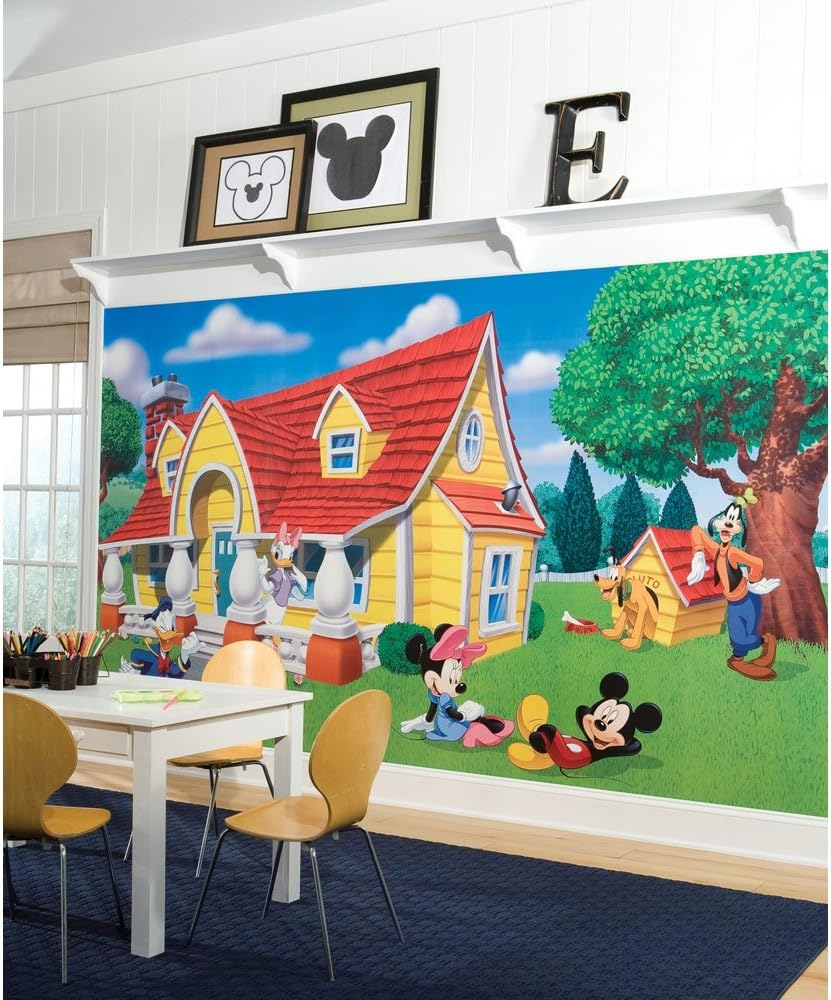 Roommates Mickey & Friends Chair Rail Removable Wall Mural - 10.5 Feet X 6 Feet