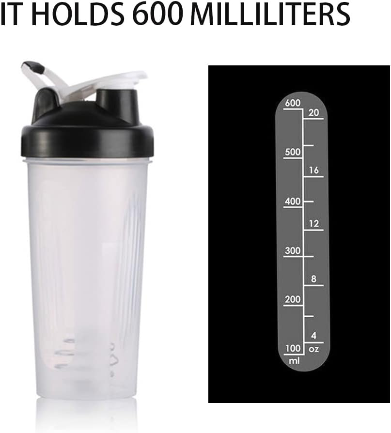 600Ml Gym Protein Supplement Drink Blender Mixer Shaker Shake Ball Bottle Cup AU image number 2