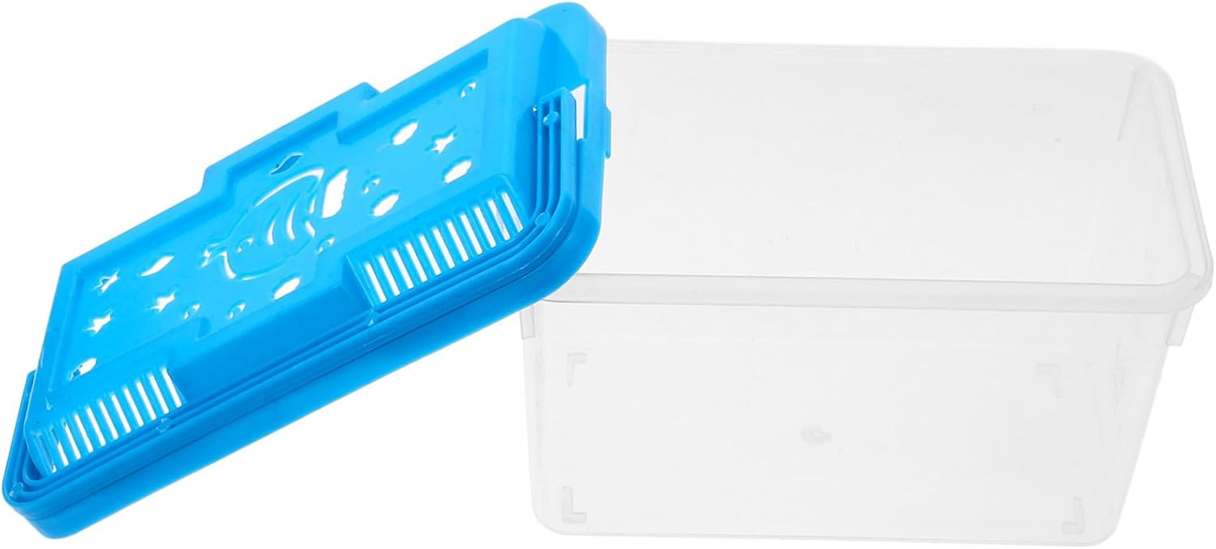 Levemolo Small Fish Tank Box Portable Design for Aquatic Pets Turtles Reptiles Home Decor image number 5