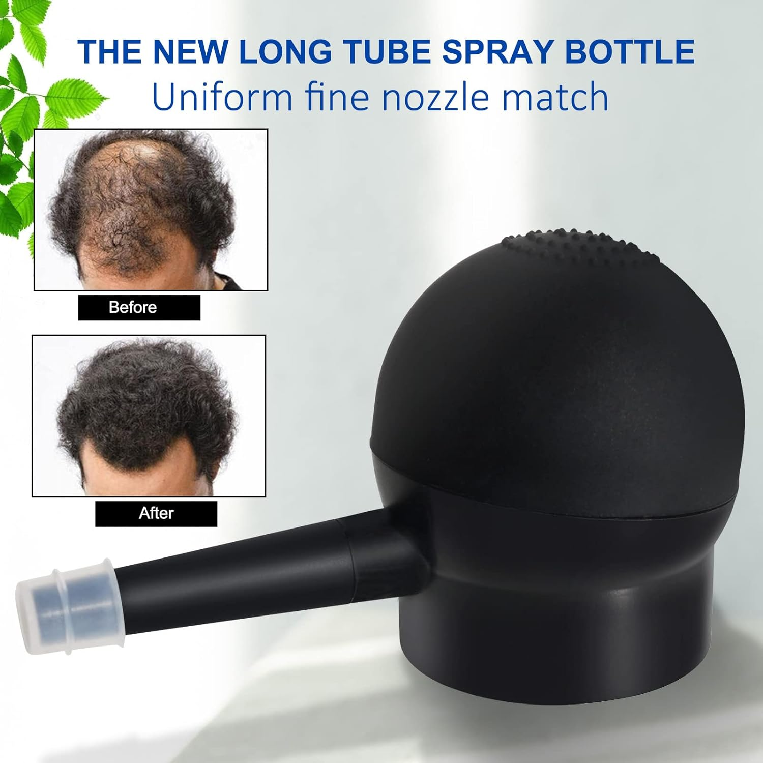 Hair Fibres Black, Professional Hair Fibres for Thinning Hair for Women & Men,Hair Thickener in 15 Seconds, Natural Formula,Hair Thinkening Spray Powder for Thinning Hair-Black image number 1