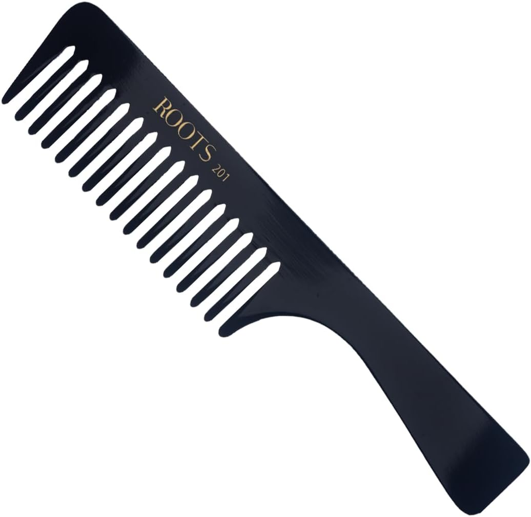 Roots Detangling and Shampoo Hair Comb - Black