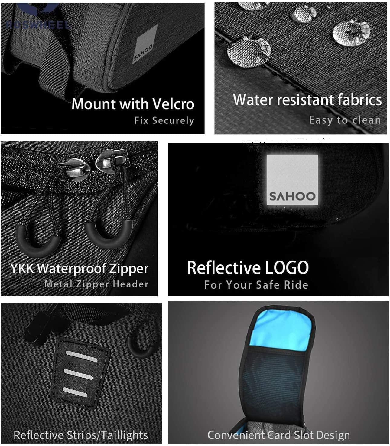 SAHOO Top Pannier Rack Bike Trunk Bag - 7L with Universal Fit Straps image number 5