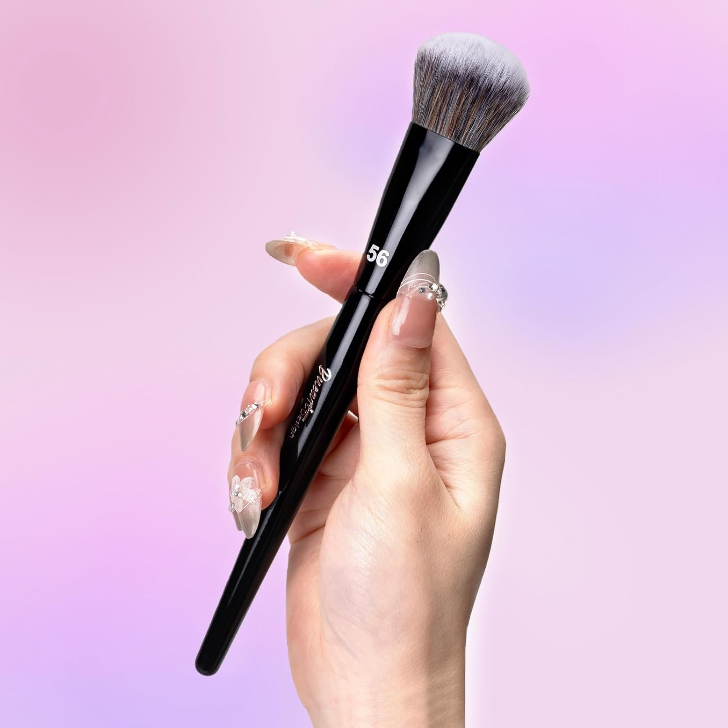 Bueart Design PRO Flawless Airbrush Makeup Brush 56 with Ultra-Soft Dense Bristles for Liquid,Cream,Powder image number 4