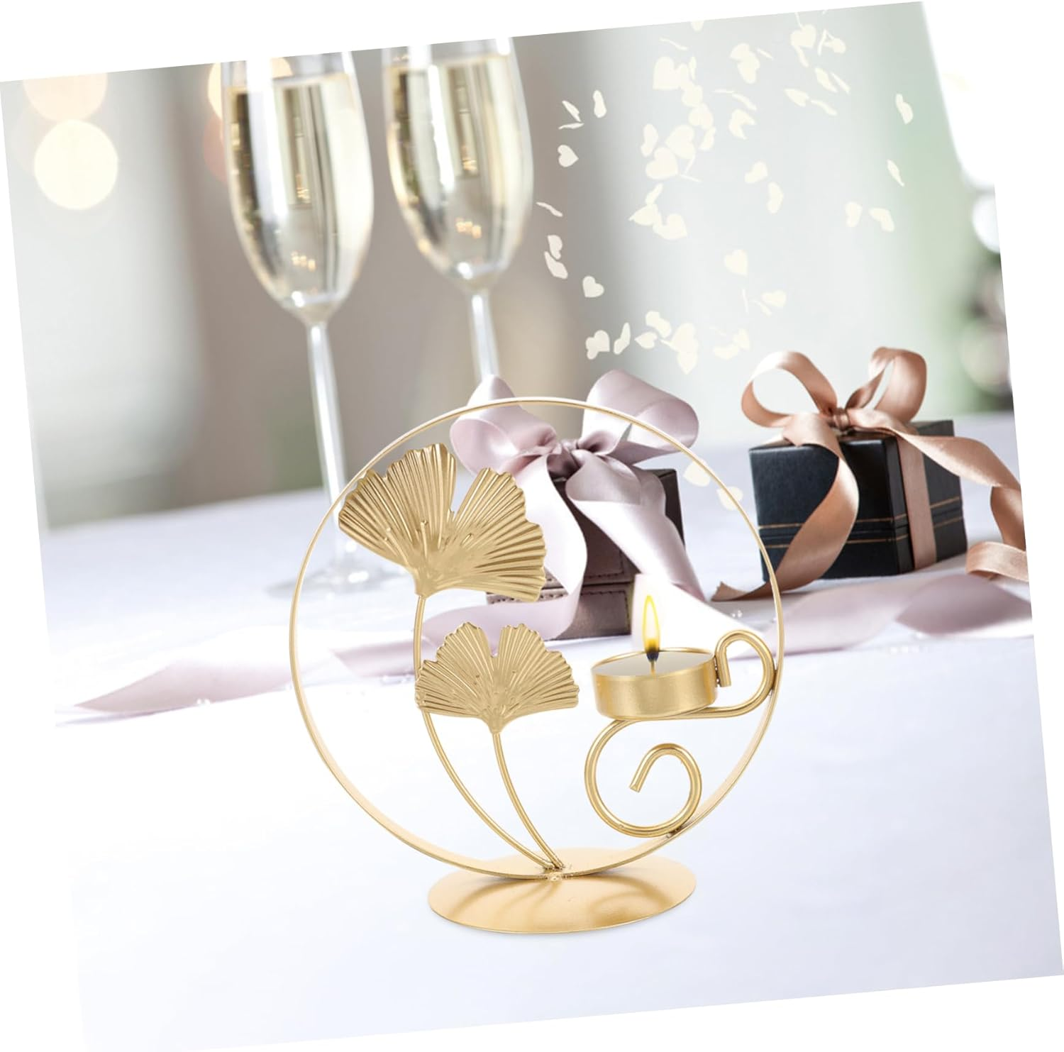 COHEALI Sturdy Iron Art Candle Holder Multi-Functional Table Votive Holder for Dinner Table Decor image number 6