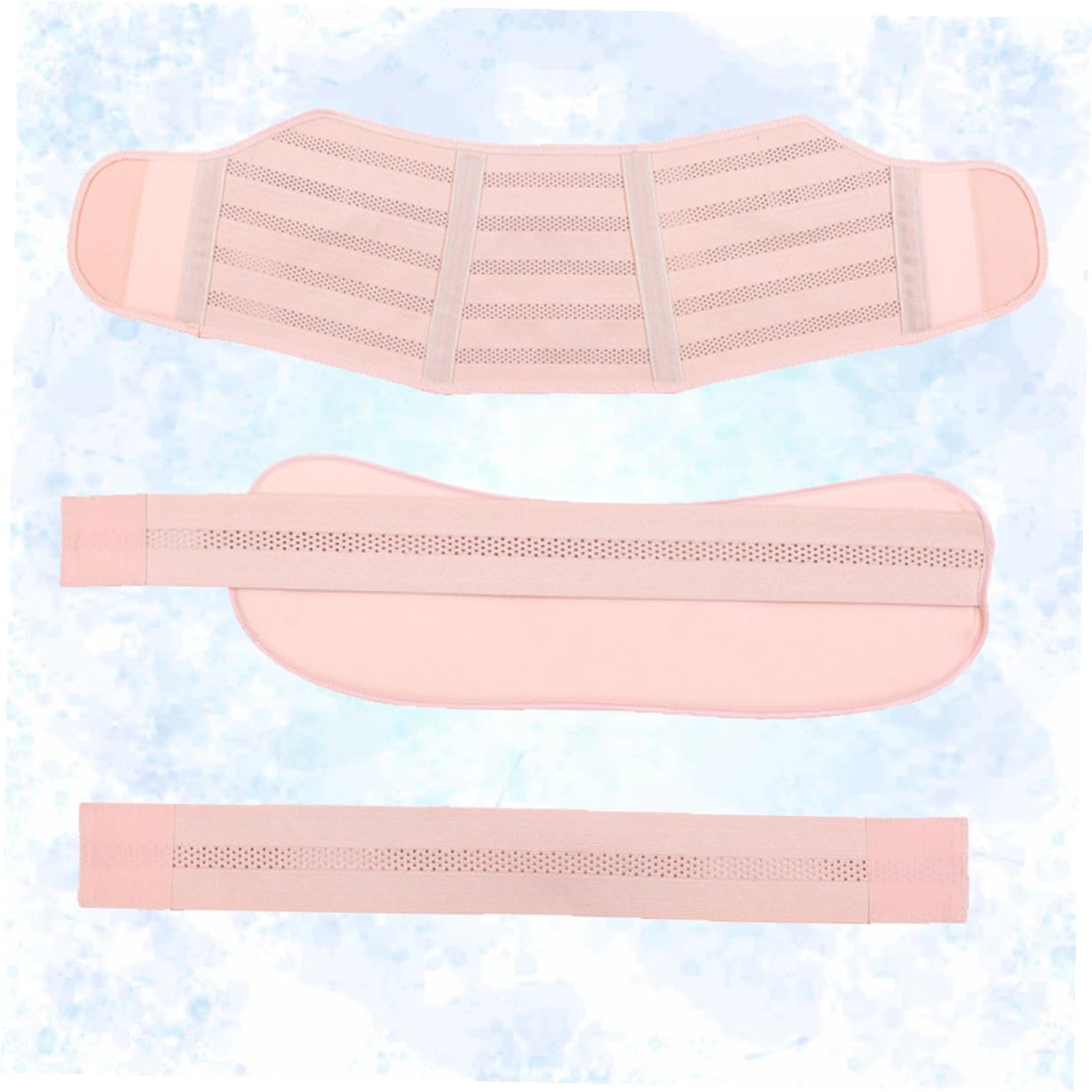 Healeved Breathable Maternity Support Belt Adjustable Pregnancy Abdominal Band for Pregnant Women Nude with Air Mesh Fabric and Hook Loop Design to Prevent Stretch Marks image number 1