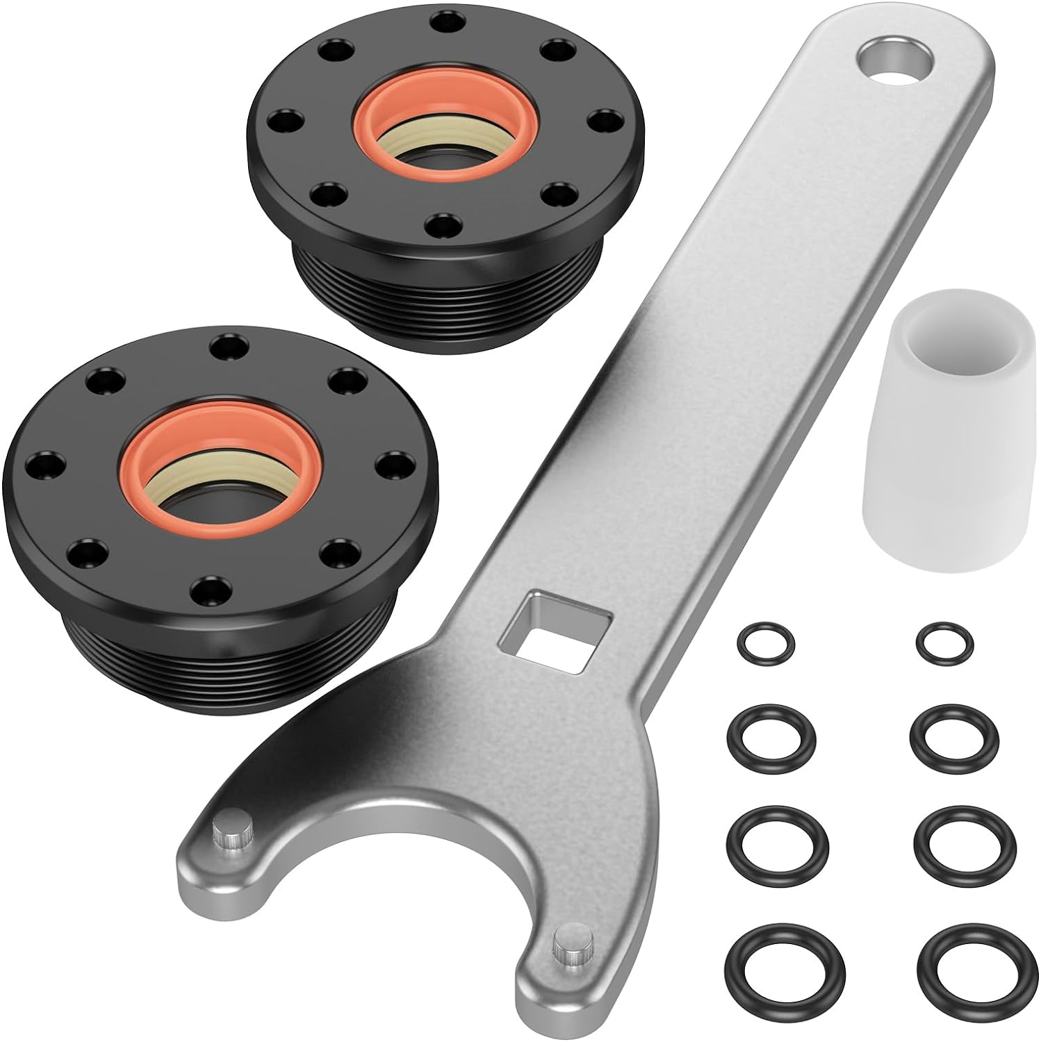 HC5345 Seal Kit - Front Mount Hydraulic Steering Cylinder Seal Kit with Pin Wrench HS5157 Fit for HC5340, HC5341, HC5342, HC5343, HC5344, HC5345, HC5346, HC5347, HC5348, HC5358, HC5365 and More