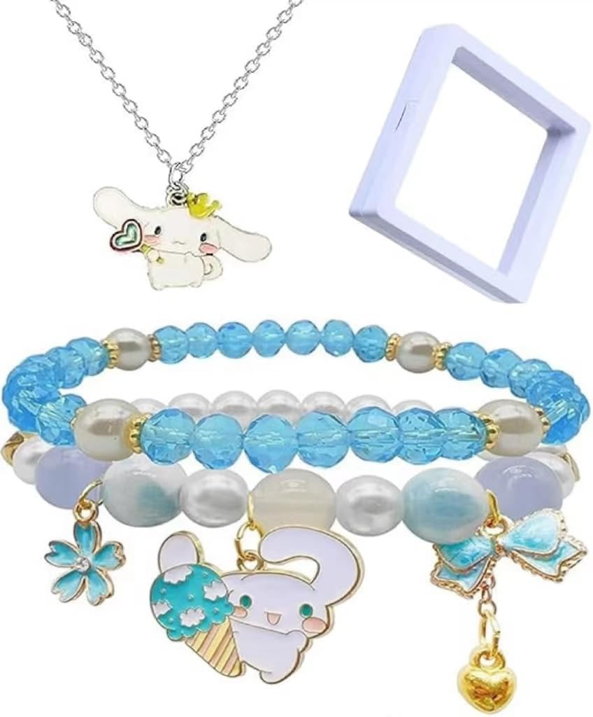 Cinnamoroll,Sanrio Cinnamoroll,Cinnamoroll Jewellery,Kawaii Bracelets Crystal Beads,Crystalbracelet for Women