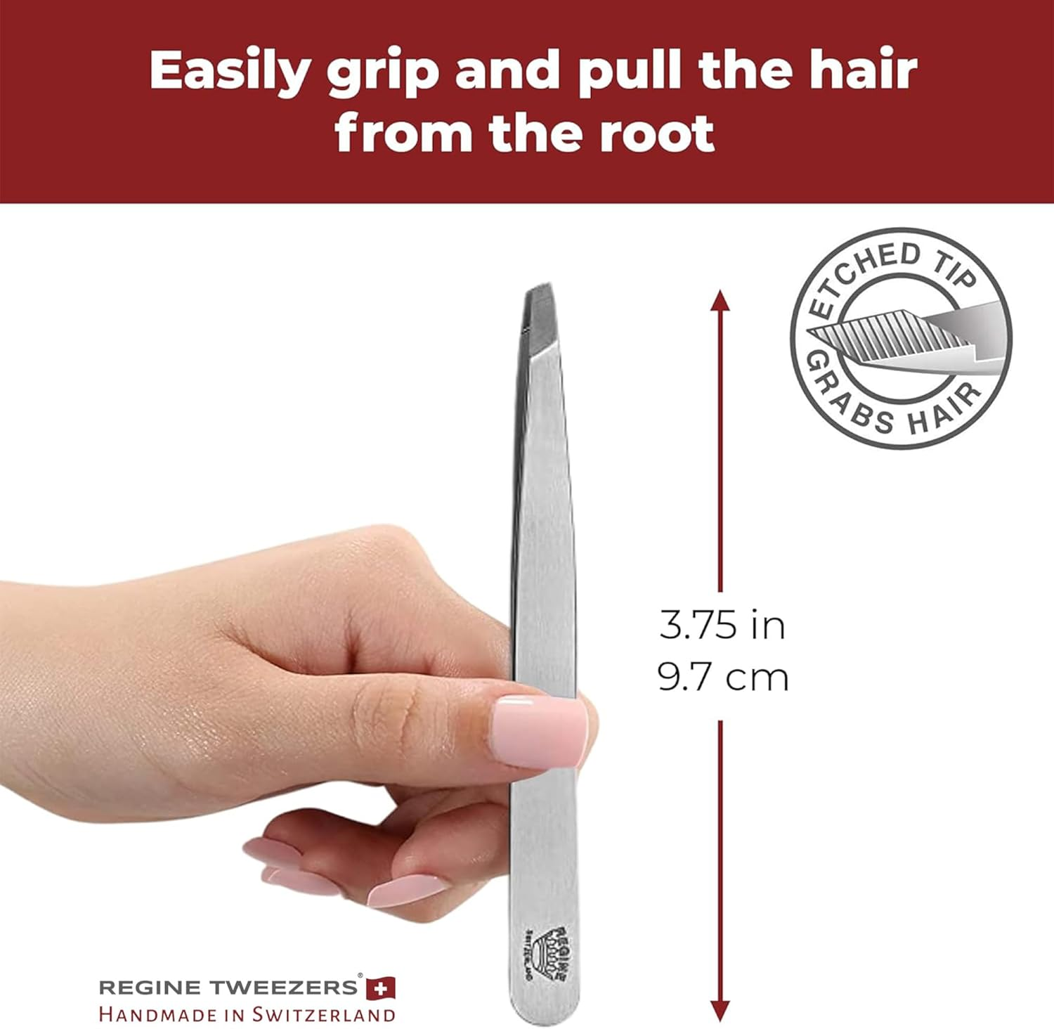 Slant Tip Tweezers | 100% Handmade | Surgical Grade Stainless Steel | Professional Precision Eyebrow and Hair Remover | World'S Best Tweezers