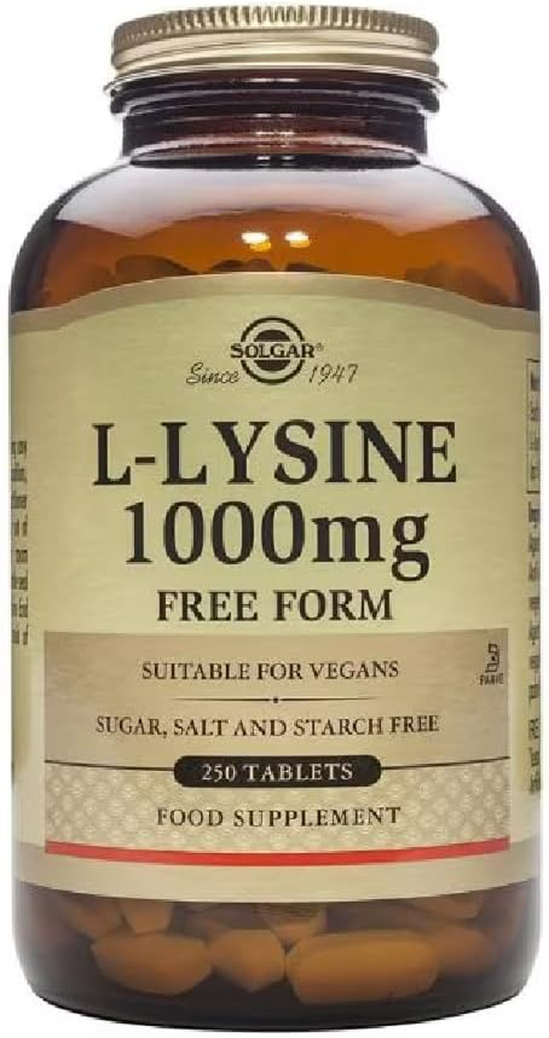Solgar L-Lysine 1000 Mg, 250 Tablets