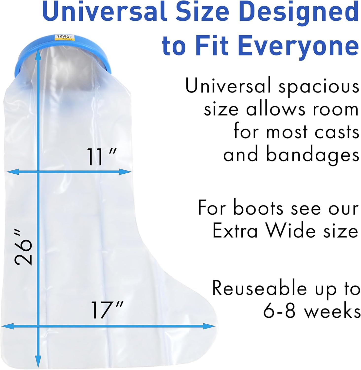 TKWC Inc - Water Proof Cast Cover for Shower - 5738 - Watertight Protector image number 6