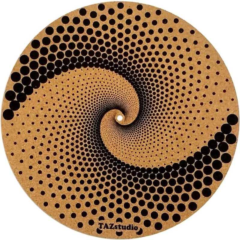 Cork and Rubber Turntable Slipmat - Specially Designed Cork.Burnt Decorative Cork