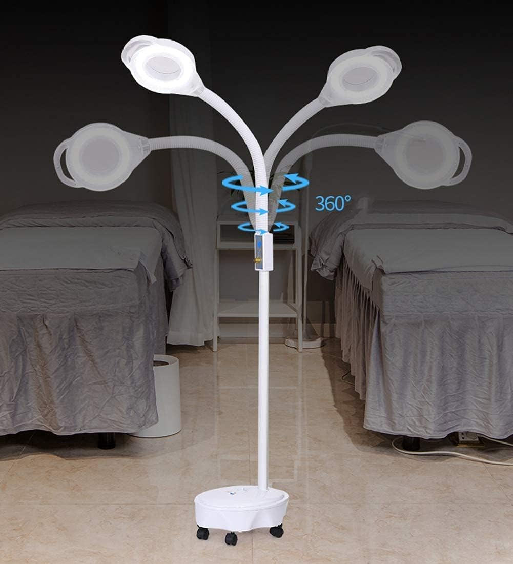 Magnifier Magnifying Magnifier Lamp 360&deg; Rotatable Floor Standing Magnifying Lamp with 8X Magnifying Glass Light Salon Spa Beauty Tattoo XXZ
