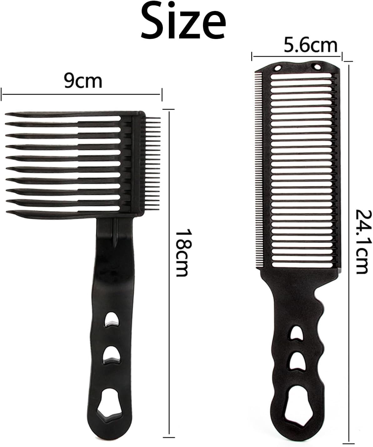3Pcs Blend Hair Cutting Combs, Barber Fade Curved Positioning Cutting Combs, Barber Fade Comb Curved Positioning Flat Cutting Comb image number 5