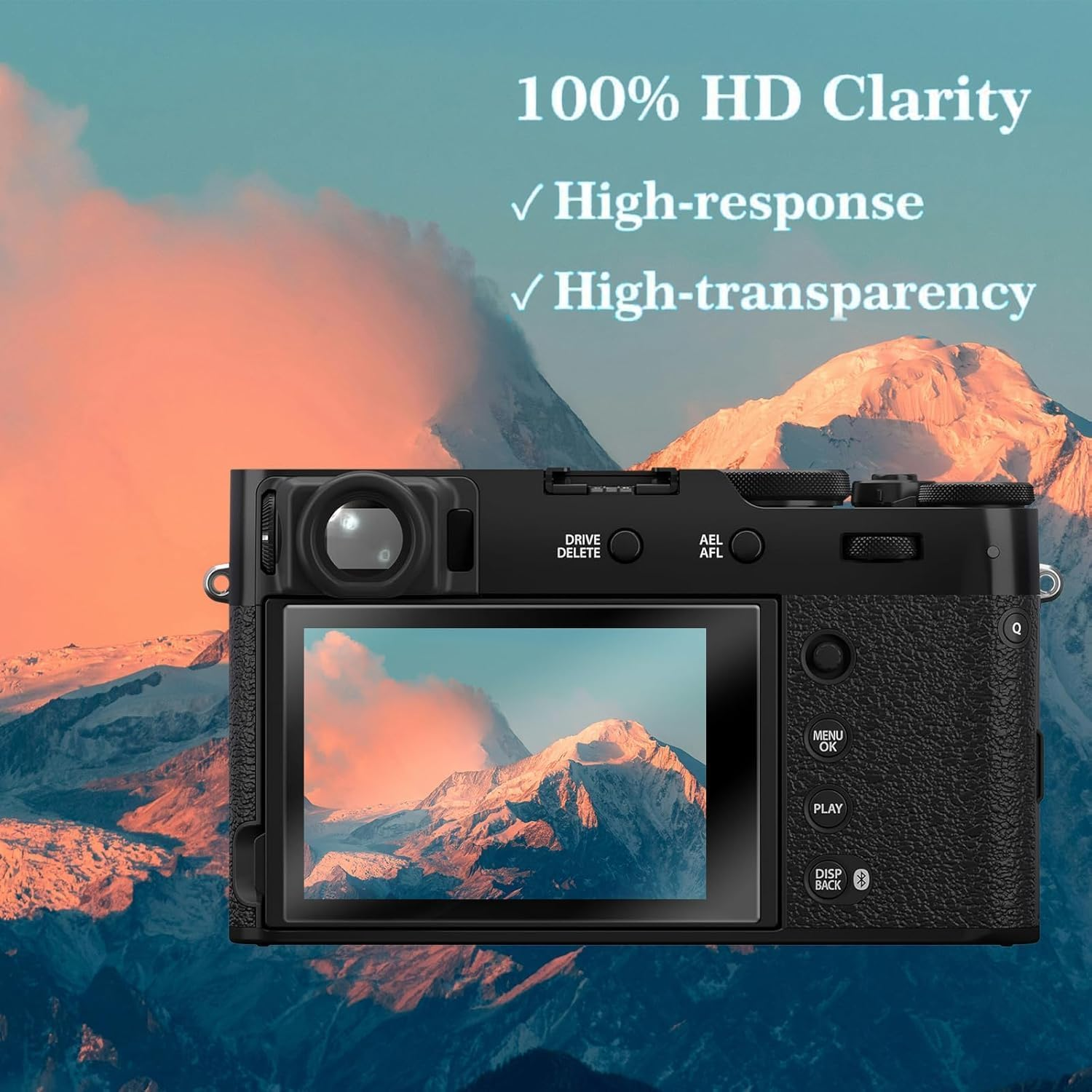 Didisky Pack of 4 Screen Protectors for FUJIFILM X100VI / X100V / X-E4 / X-T4.9H Tempered Glass Screen Protectors, Scratch-Resistant, Anti-Dust, Bubble-Free image number 2