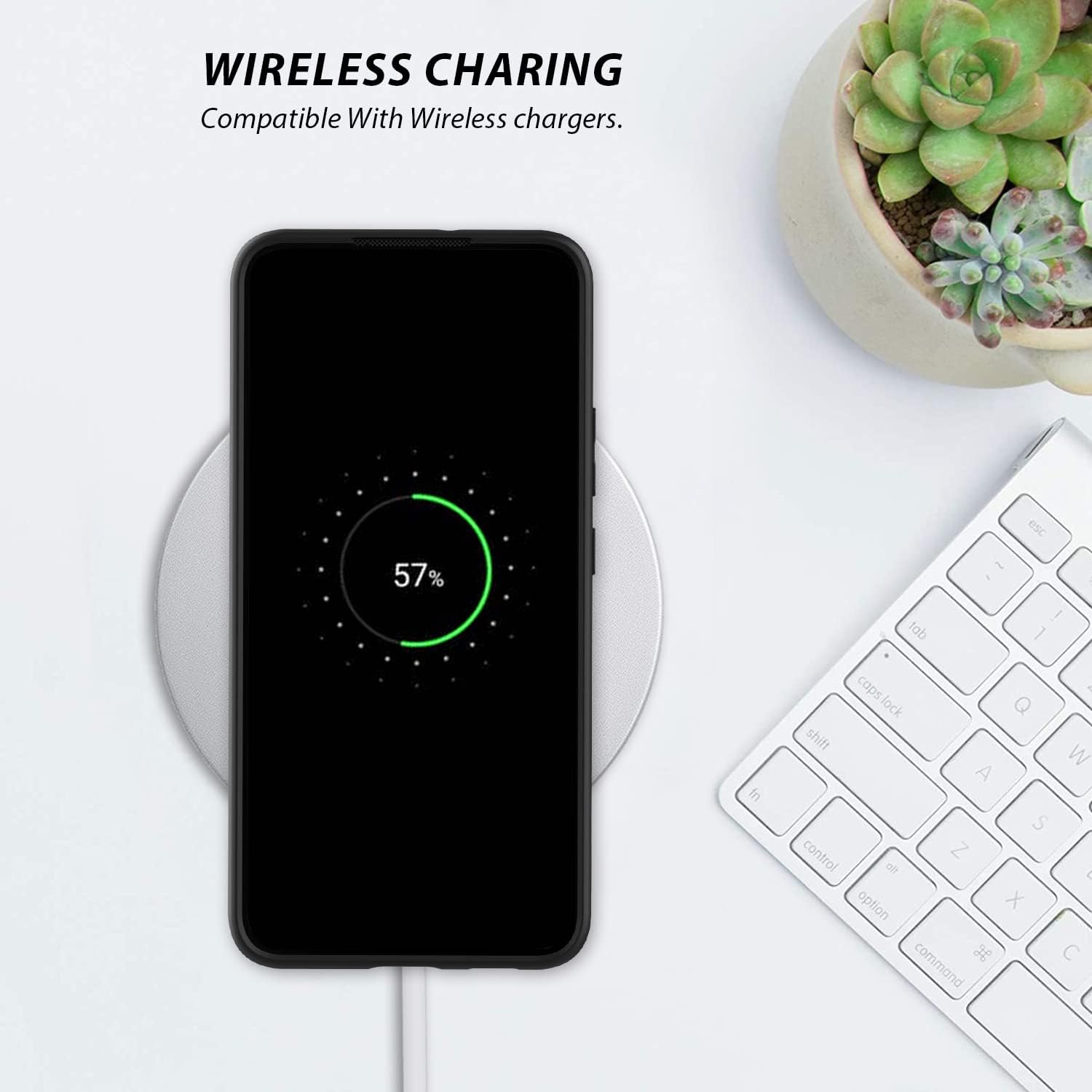 ZUSLAB Galaxy S22 plus Case 5G Nano Silicone Shockproof Gel Rubber Bumper Protective Cover - Black - Hot Pink image number 4