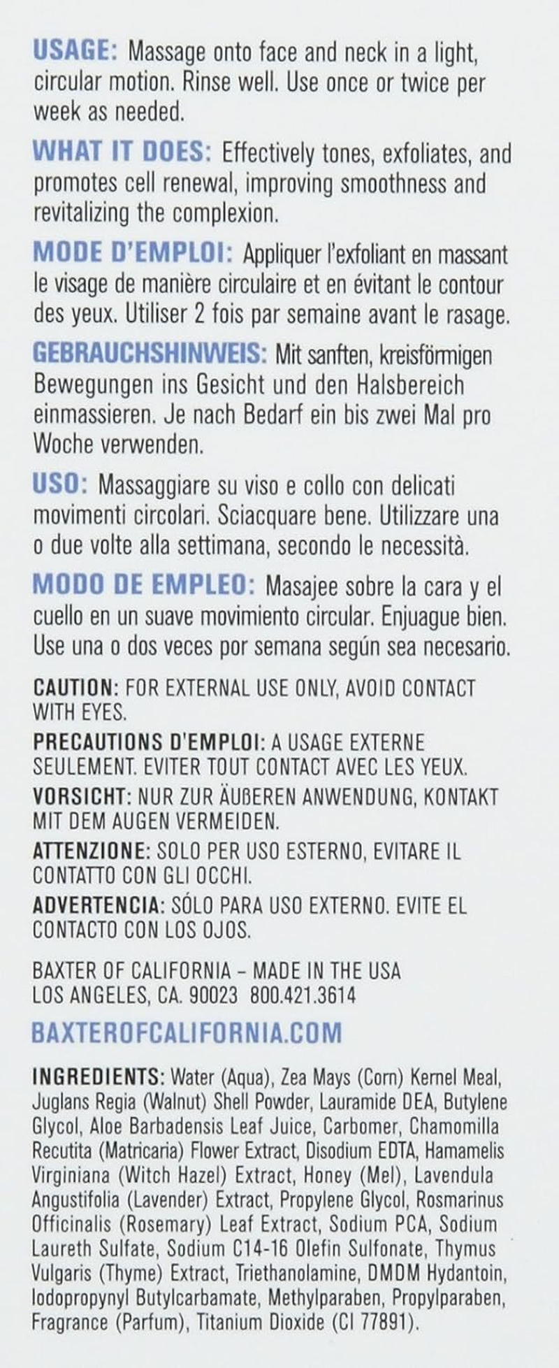 Baxter of California Facial Scrub - 120Ml/4Oz