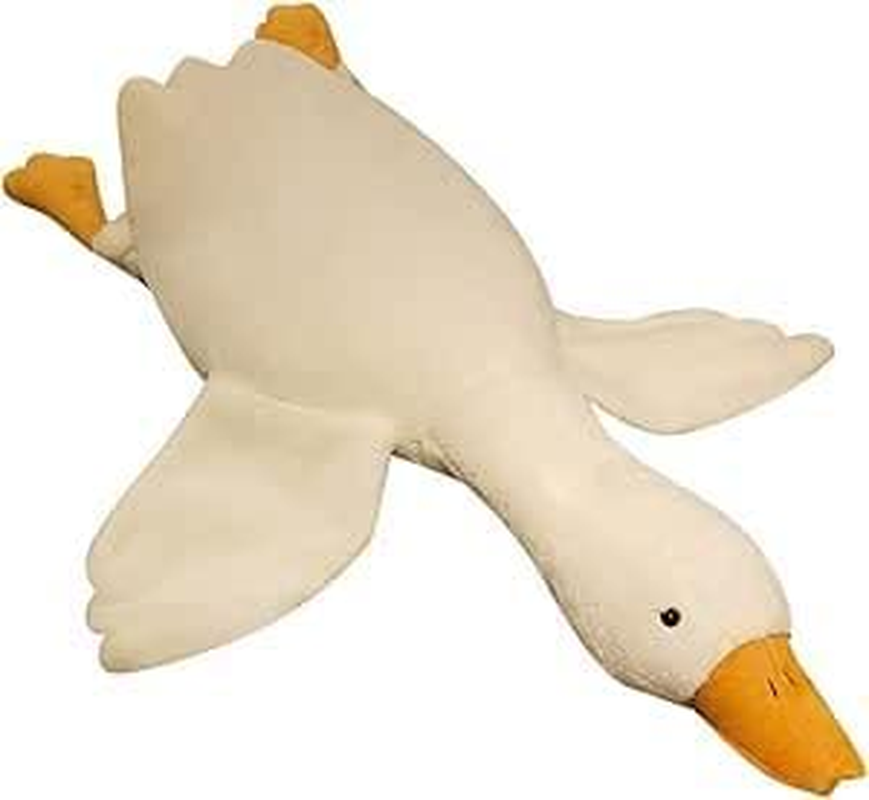Hydren 35.4 Inch Goose Stuffed Animal Giant Cute White Duck Stuffed Animals Huge Soft Hugging Plush Duck Goose Big Sleeping Animal Body Pillow Toy