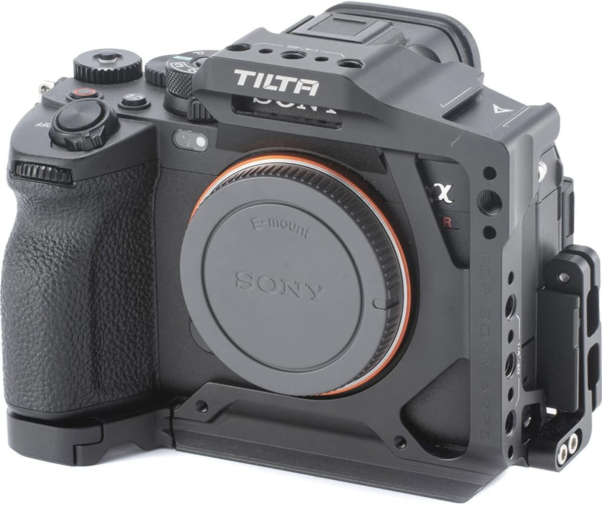 Tilta Half Camera Cage Compatible with Sony A7R V, with Mount Accessories via Cold Shoe and 1/4"-20 Threads with Locating Pins | TA-T46-HCC (Titanium Gray) - Gray image number 3