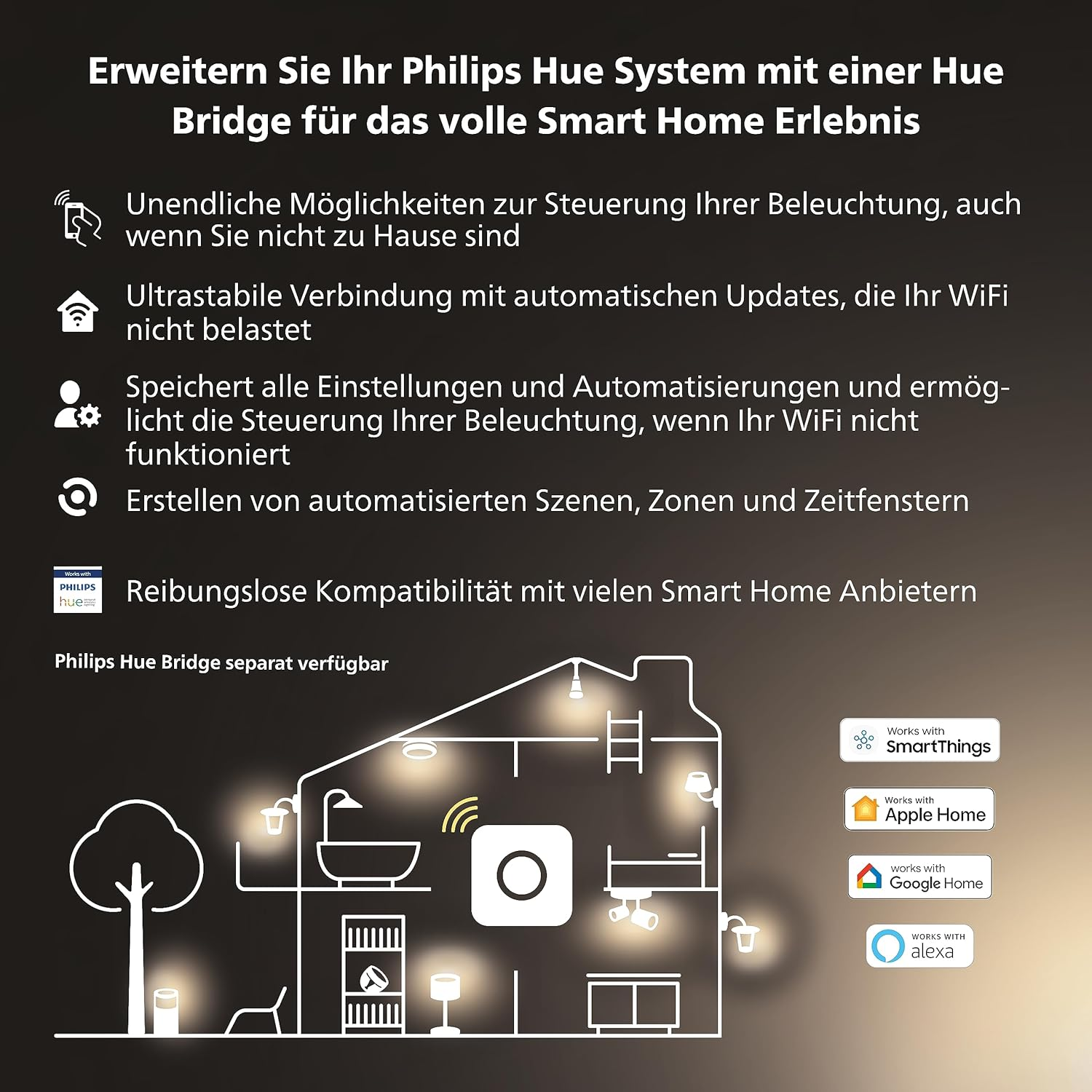 Philips Hue White E27 Filament G93 550 Lm, Warm White Light, Dimmable, Controllable via App, Compatible with Amazon Alexa (Echo, Echo Dot) image number 5