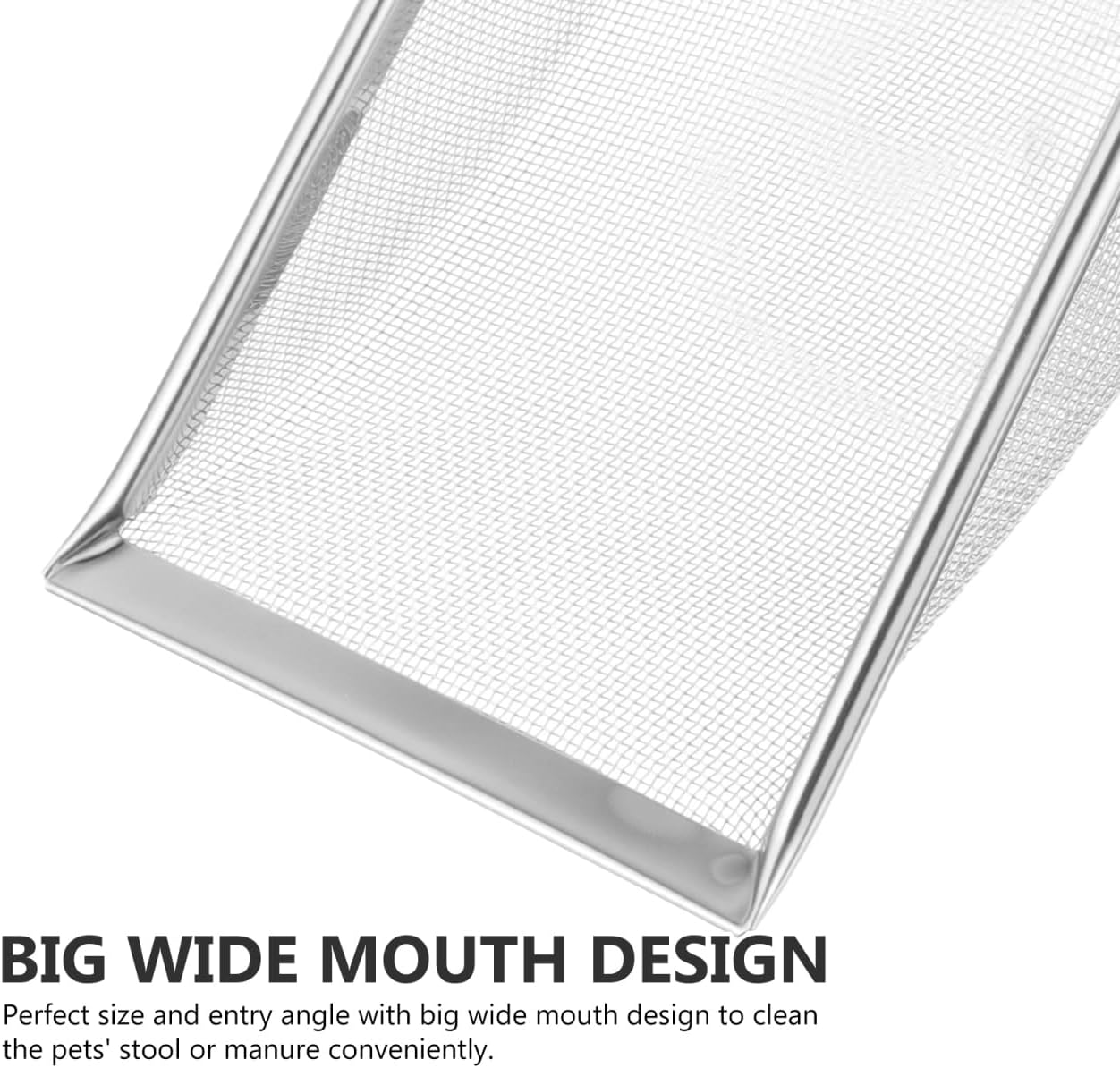 Hohopeti Stainless Steel Reptile Litter Scoop with Fine Mesh Sifter Lightweight Sand Shovel for Tortoise Lizard Snake Terrarium Cleaning Tool image number 6