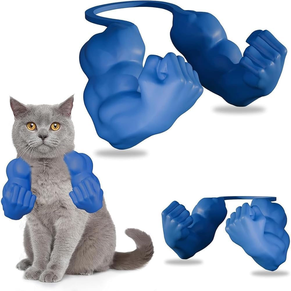 1Pcs Wezxrauo Funny Pet Muscle Arms for Cats, 3D Printed Adjustable Cat Neck Costume with Superhero Biceps for Birthday Party Cosplay, Halloween & Christmas Pet Supplies image number 4