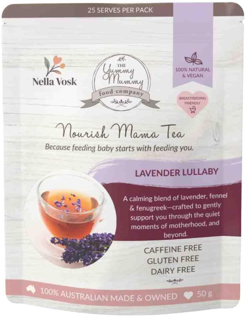 Yummy Mummy Food Company Lactation Tea | Soothing Lavender Lullaby Herbal Blend with Raspberry Leaf, Fennel & Fenugreek | Breastfeeding Support & Relaxation | 20 Serves image number 2