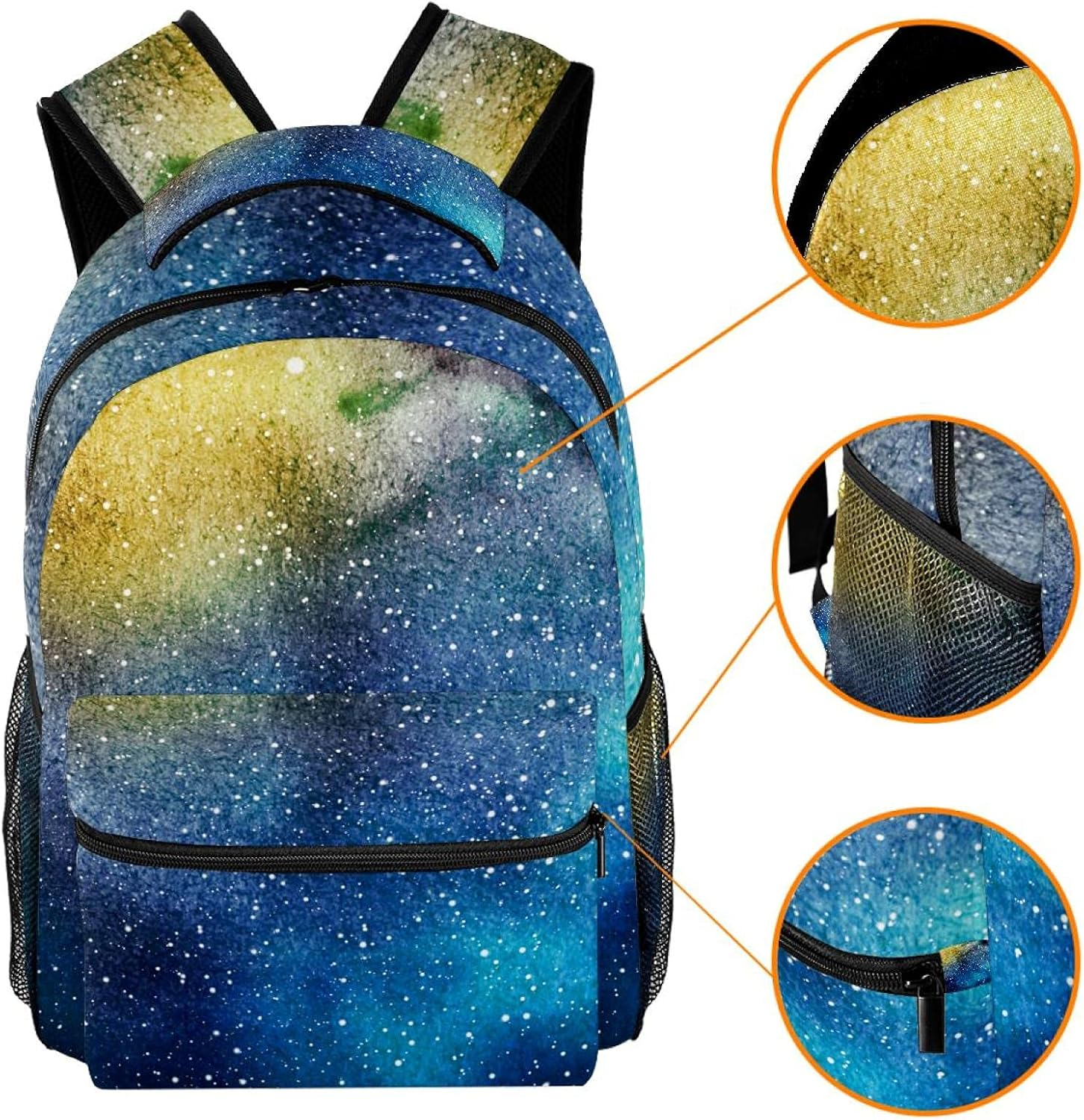 Night Sky with Stars Backpack Students Shoulder Bags Travel Bag College School Tote Backpacks image number 4