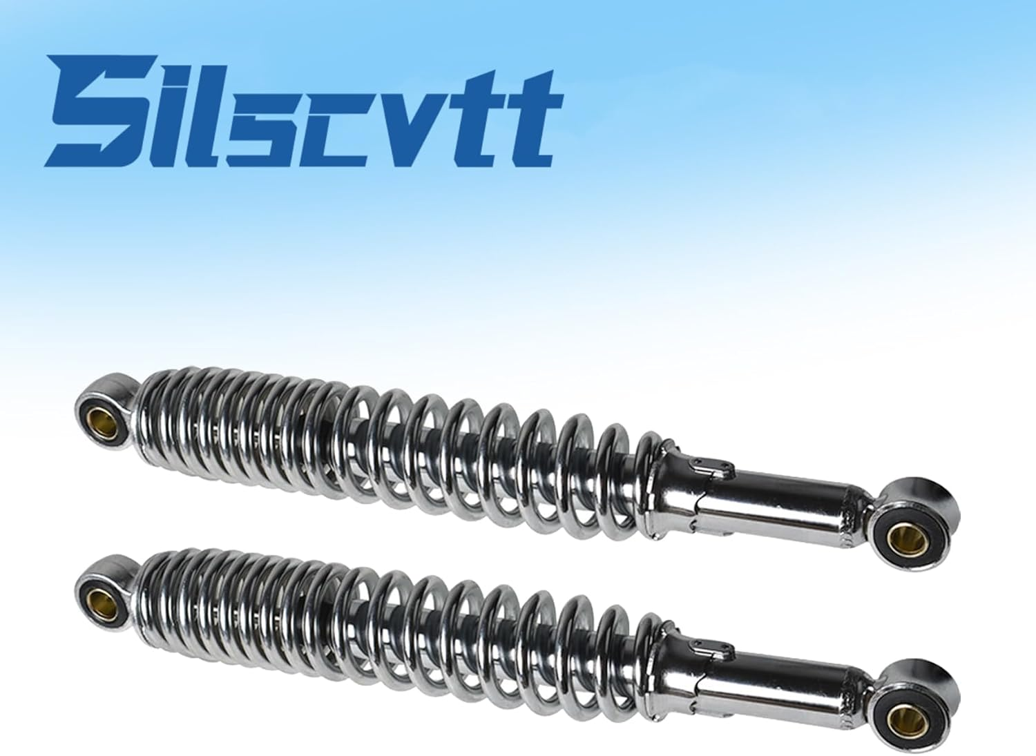 Silscvtt Chrome Eye to Eye Shocks 335Mm (13 1/8Inch) Replacement for Honda S65 CL CT70 XL75 CL90 CT90 CM90 S90 CM91 CT110 Silver image number 6