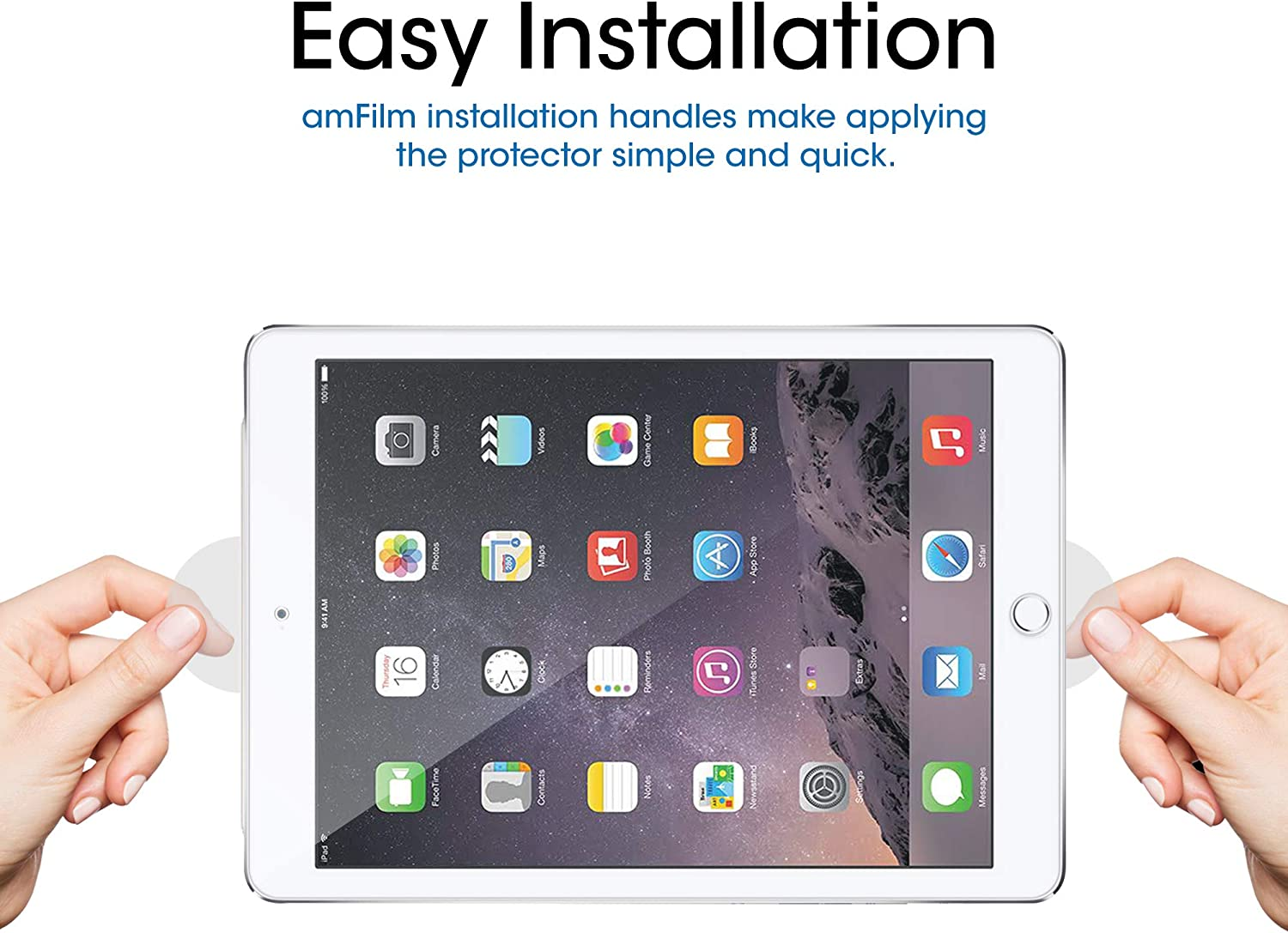 Amfilm Glass Screen Protector for Ipad 9.7 6Th Gen, 5Th Gen, Ipad Pro 9.7, Ipad Air, Air 2, Tempered Glass, Apple Pencil Compatible image number 4