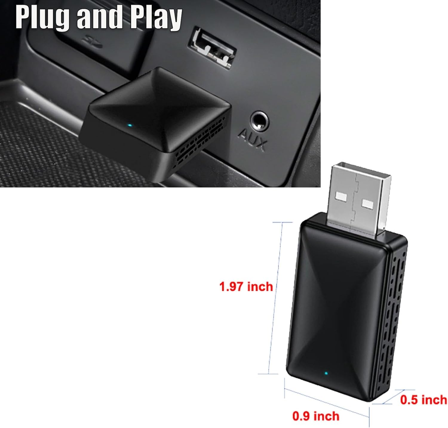 2-In-1 Wireless Carplay & Android Auto Adapter, Plug & Play Dongle for Iphone Ios 10+ & Android 11+, Compatible with Built-In Carplay Cars image number 3