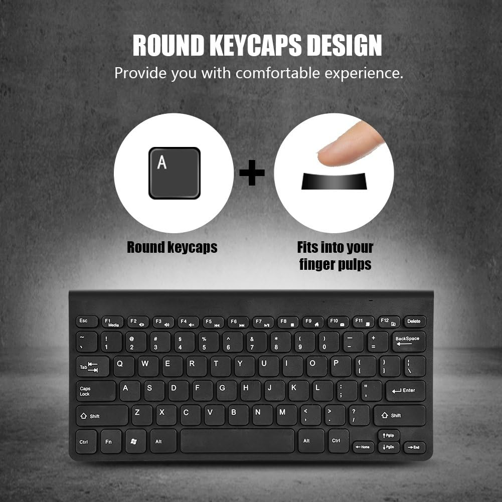 Usb Wired Keyboard Mouse Kit, Mini Ergonomic Keyboard and Mouse Set - Black/White, Ultra-Thin Design, Suitable for Office Work and Entertainment Life(Black)