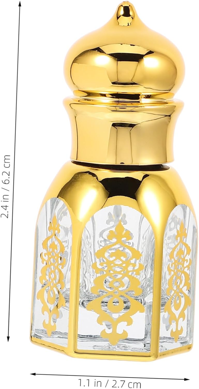 Luxshiny 2Pcs Vintage Style Glass Roller Bottles for Essential Oils Portable Perfume Containers Roller for Easy Application for Travel and Giving image number 2