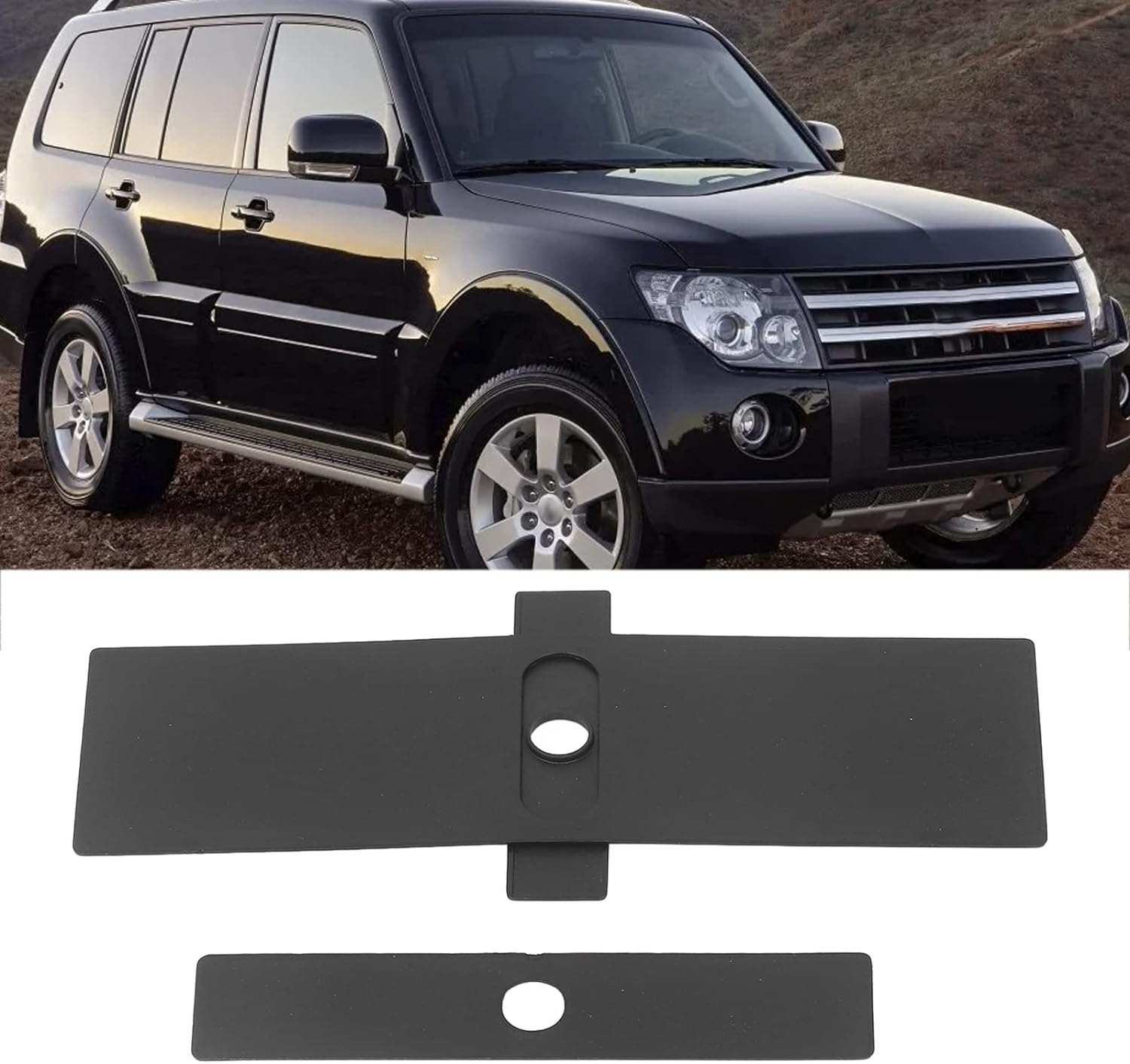 Zudoo 2Pcs Car Shift Panel Dust Cover, Black Rubber, 100% Rubber, Minimalist Style, Easy to Install, Replacement for Mitsubishi Pajero V93 V80 V87 V97 image number 4