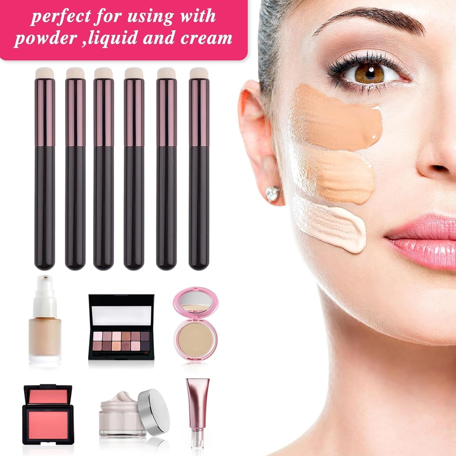 6 Pcs Drybrush, Dry Brush Set, Miniature and Model Painting, Detail Paint Brushes for Wargames and Tabletop, Acrylic, Watercolour, Oil Painting image number 6