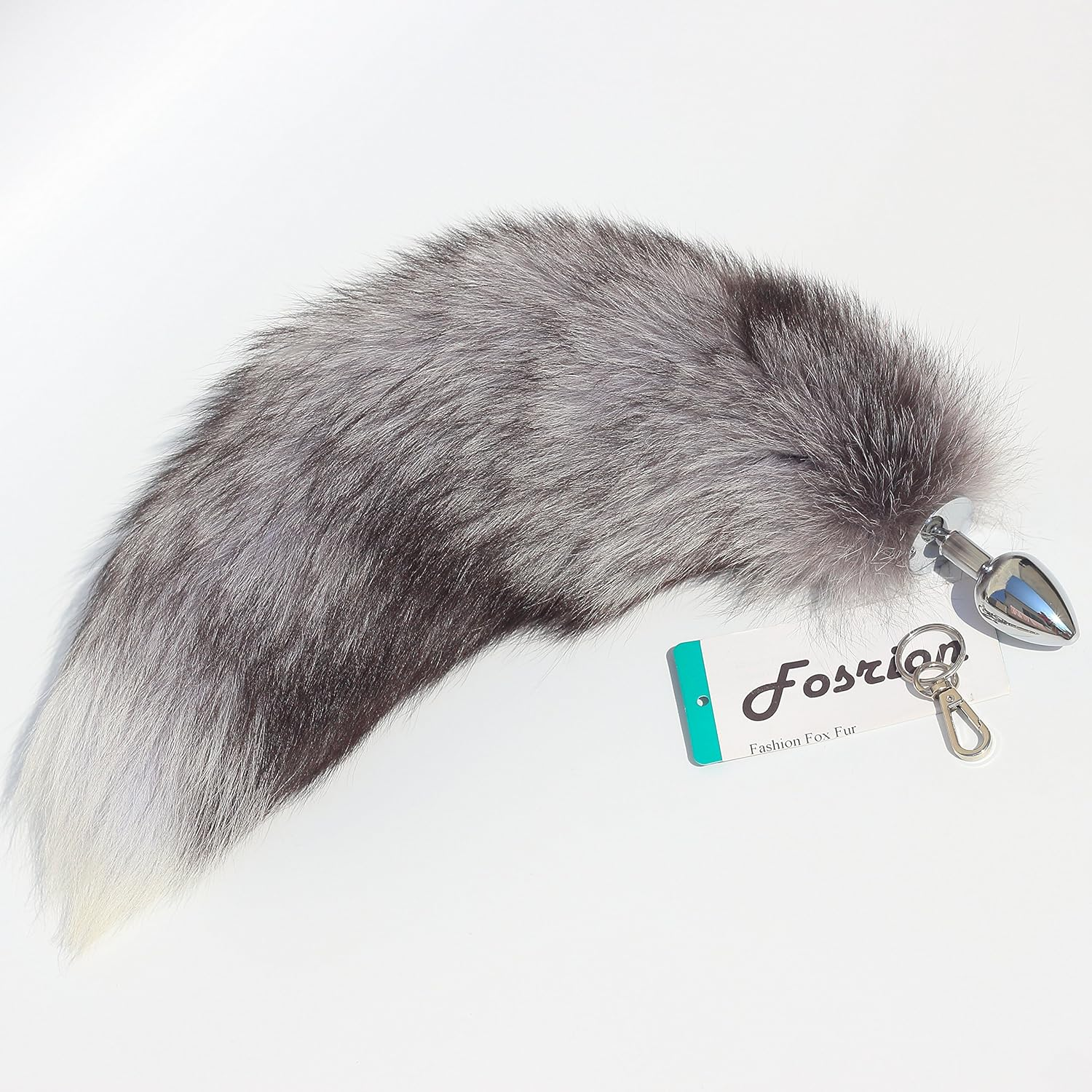 Multi-Function Real Fox Tail Fur Anal Plug Sexy Adult Toy Fashion Butt Stainless Steel Cosplay image number 1
