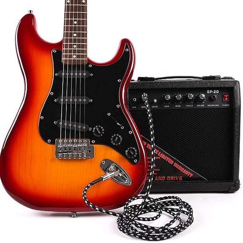 Guitar Lead 1M 3Ft, Premium Braided Guitar Cable,Electric Guitar Bass AMP Cable 1/4 Inch Jack Lead Right Angle to Straight Instrument Cable for Bass, Electric, Keyboard, Amp Etc, Easy Plug-And-Play image number 1