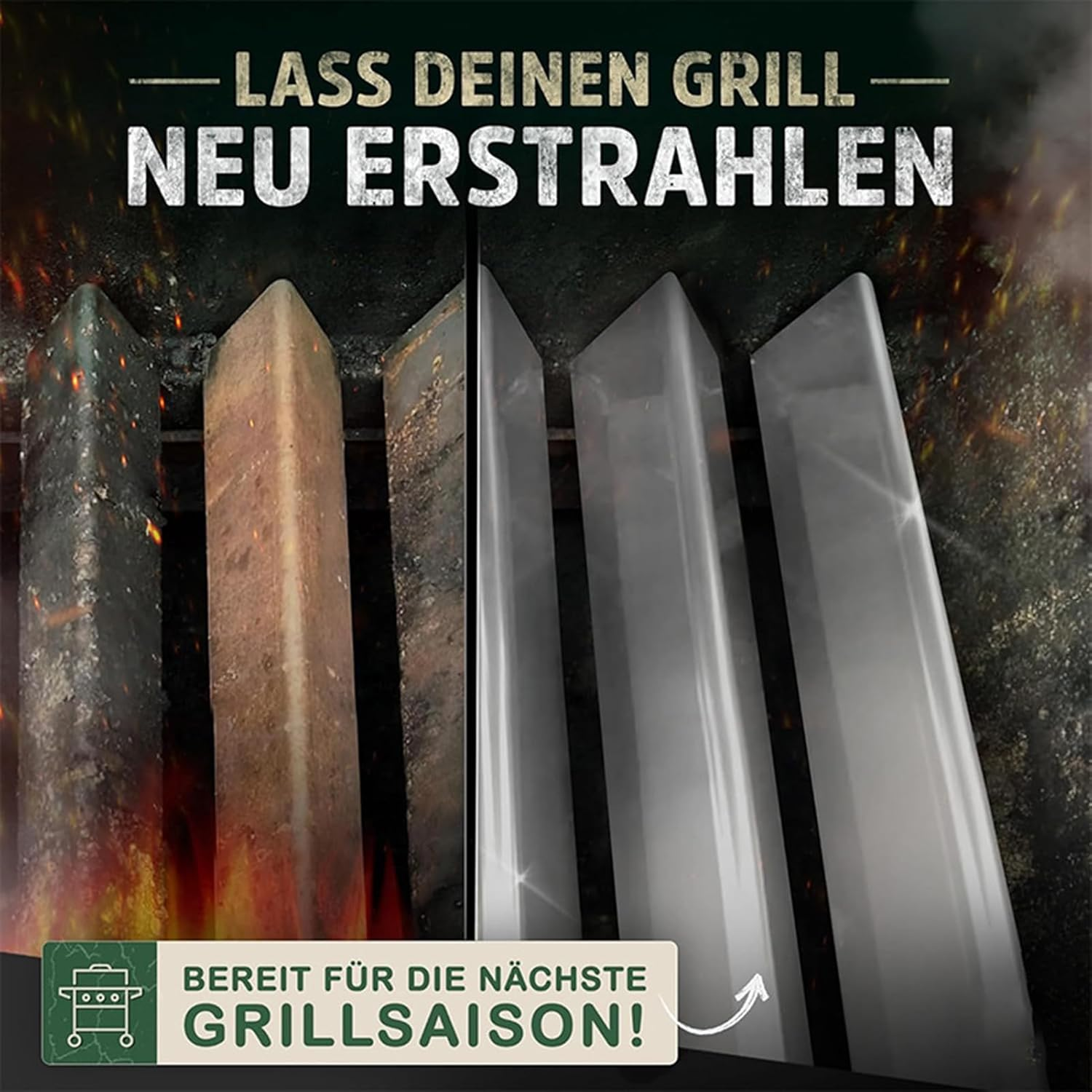 Flavorizer Bars for Weber Spirit - 5-Pieces Grill with Front Control Knob | Flavorizer Bars Replacement | Grill Burner Covers Accessories Dishwasher Safe Aroma Rails for Outdoor Cooking Barbecue image number 4