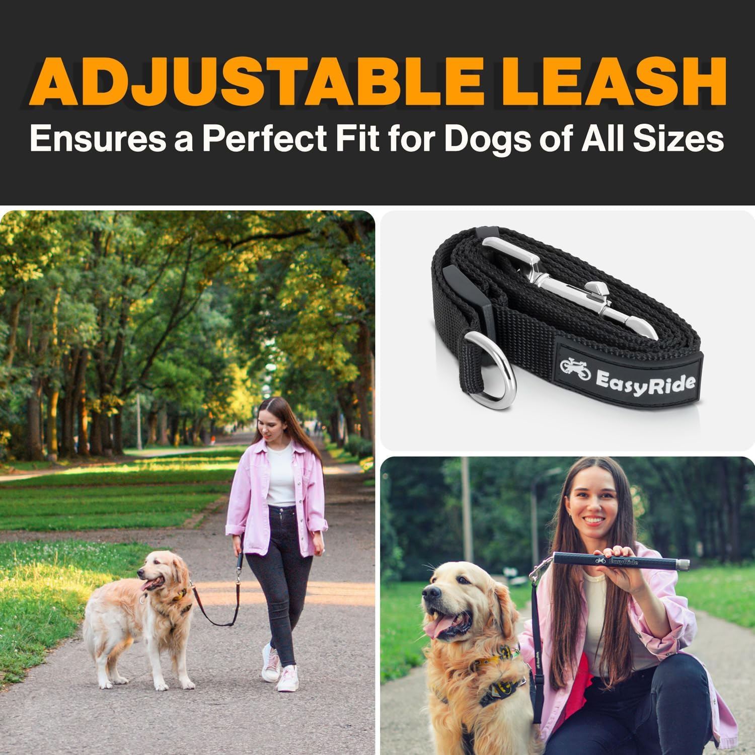 Malabi V2.0-180&deg; Rotating Dog Bike Leash - with Shock Absorbers and Quick Attach Mechanism | Carbon Fiber | Detachable, Adjustable for the Smoothest Ride- Patent Pending image number 2