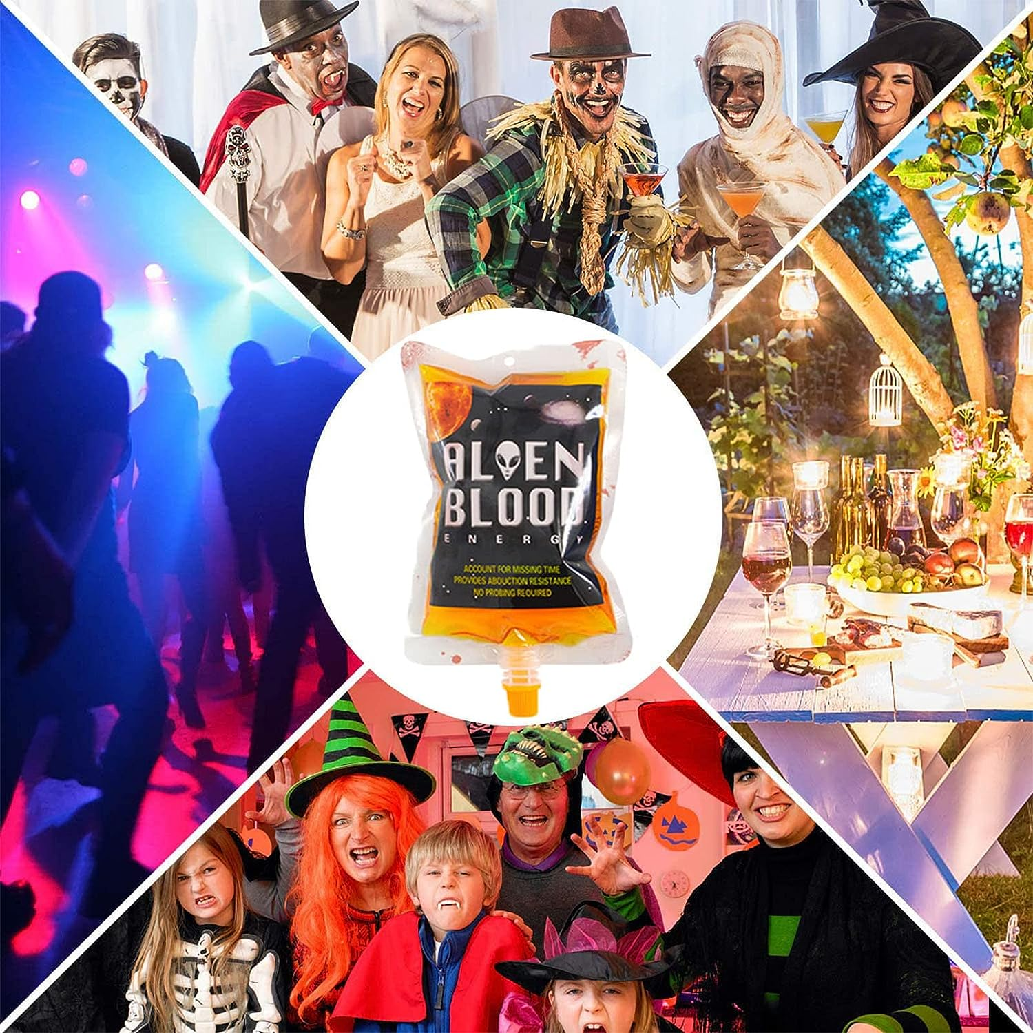 ERDONE Blood Bags for Drinks,24 IV Bags for Halloween Party Decoration,Reusable Drink Pouch with Syringe, for Vampire Hospital Zombie Theme Party Drink Bags, Halloween Party Favors Set image number 4