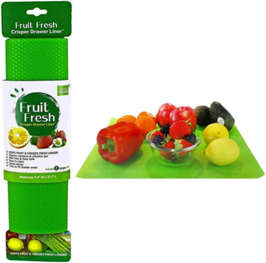 Keep Fruit Fresh Crisper Drawer Green Liners - 2 Large image number 1
